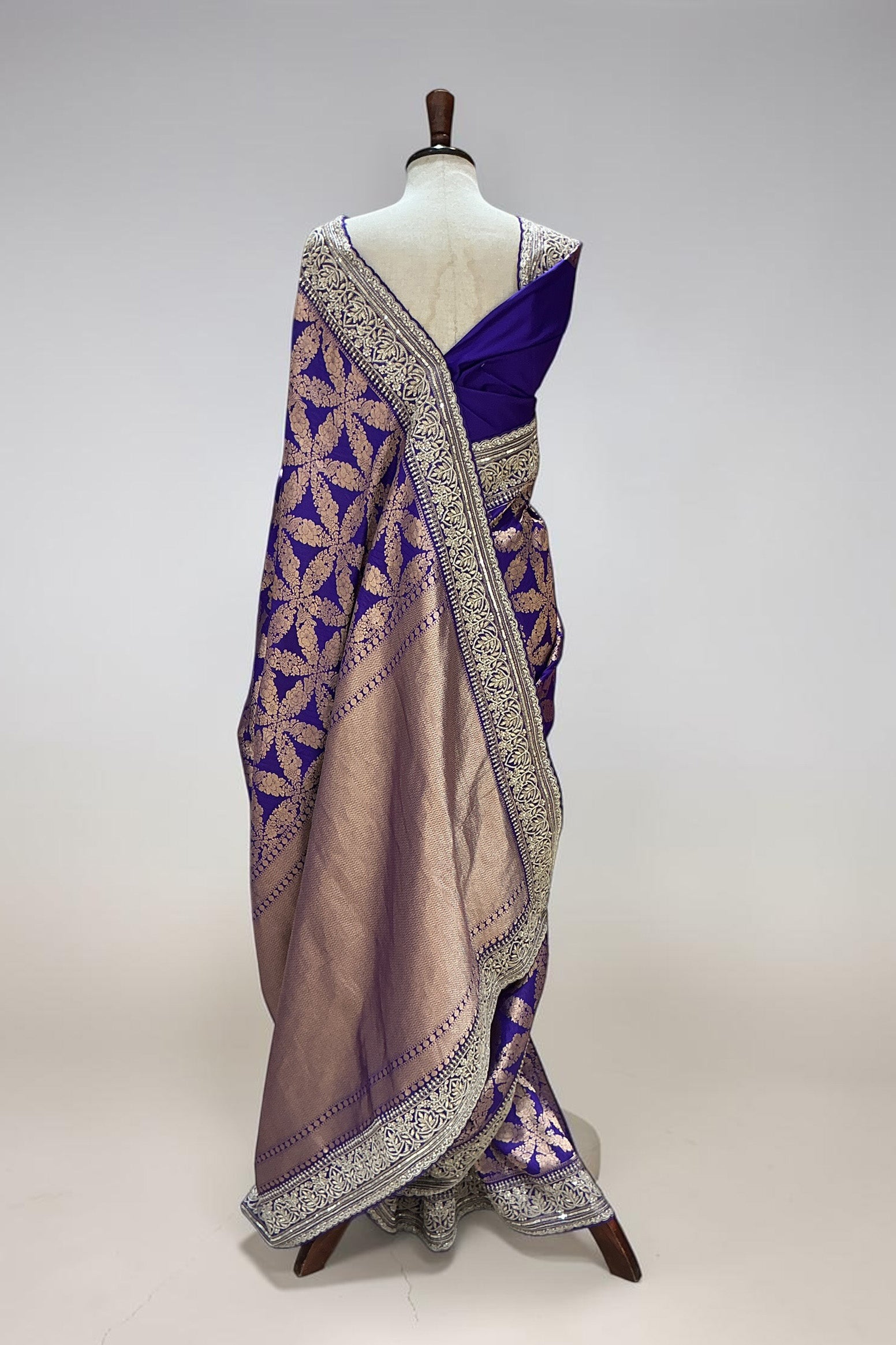 Violet Banarasi Silk Saree