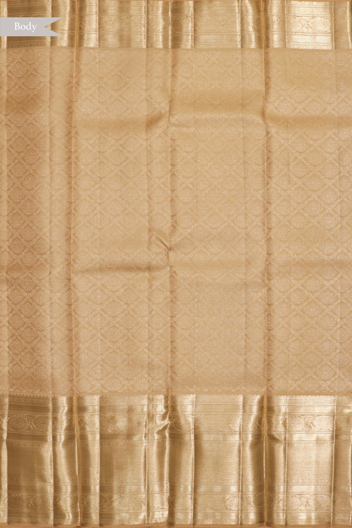 Beige Kanchivaram Silk Saree