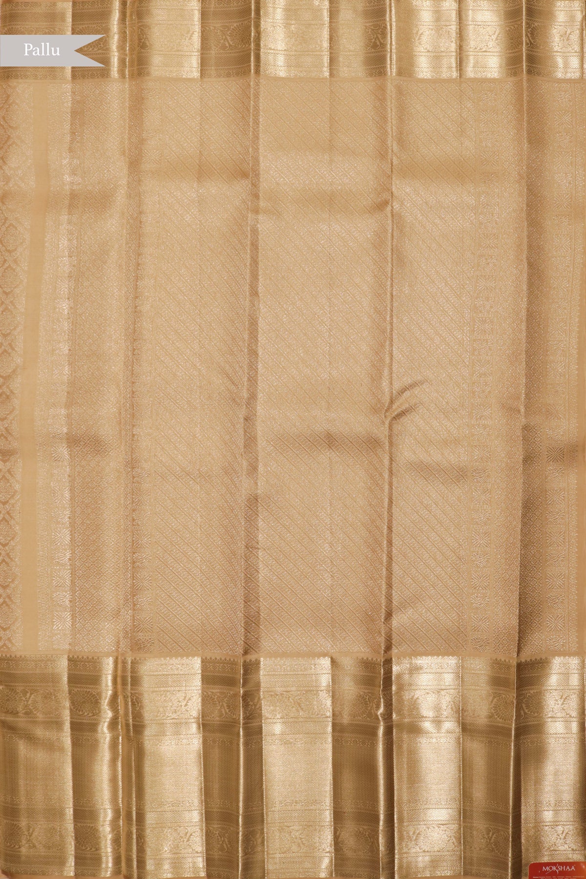 Beige Kanchivaram Silk Saree