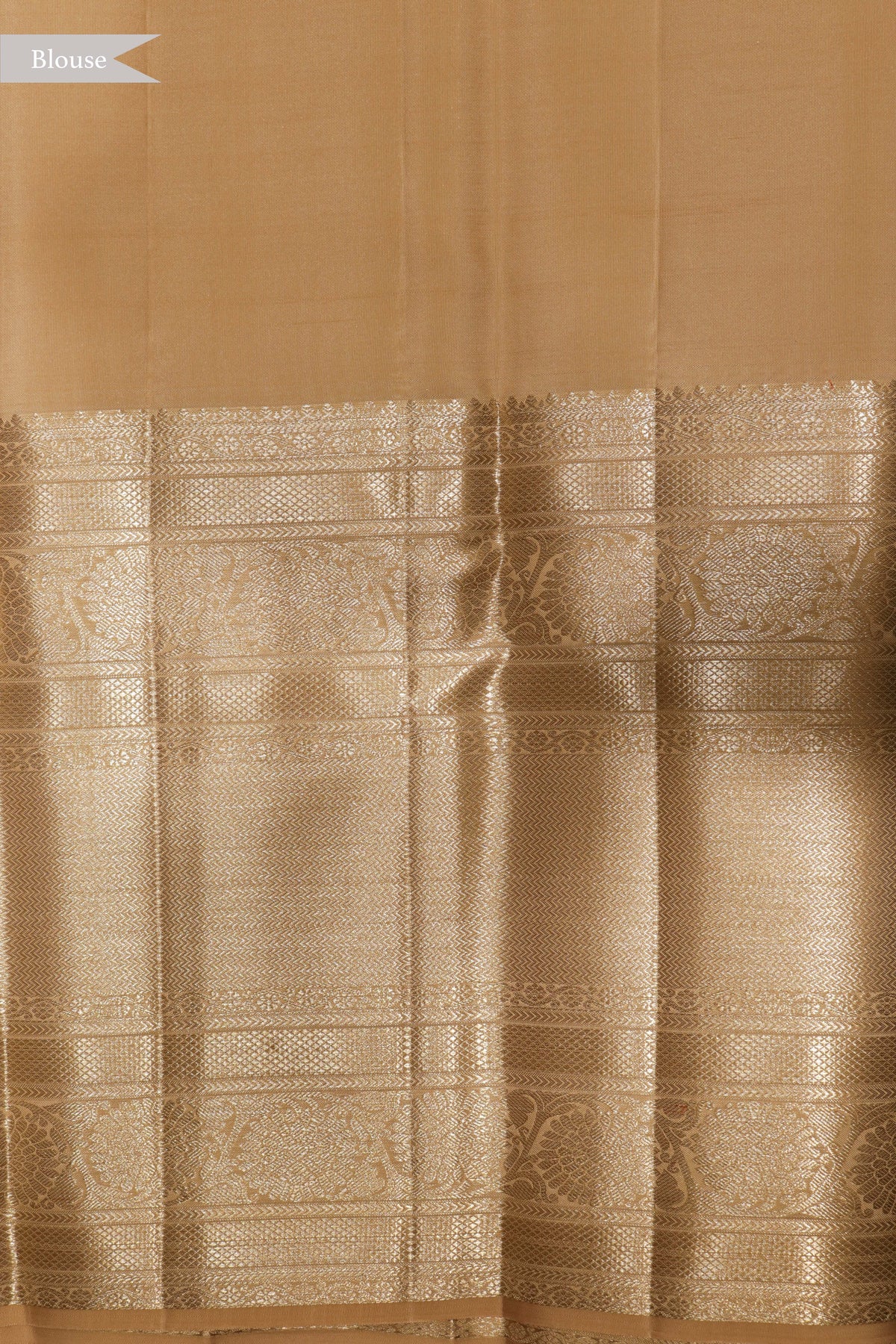 Beige Kanchivaram Silk Saree