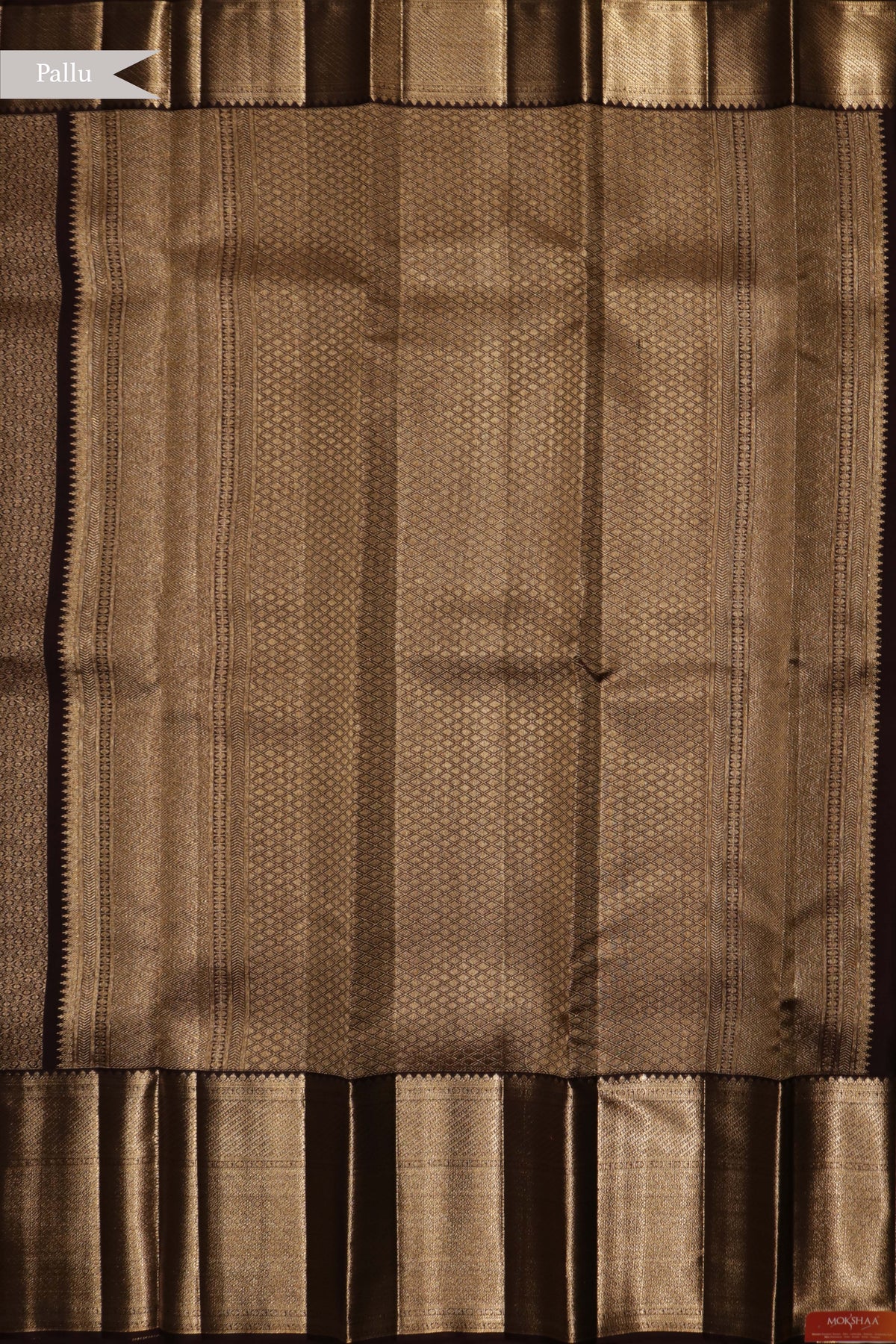 Dark Brown Kanchivaram Silk Saree