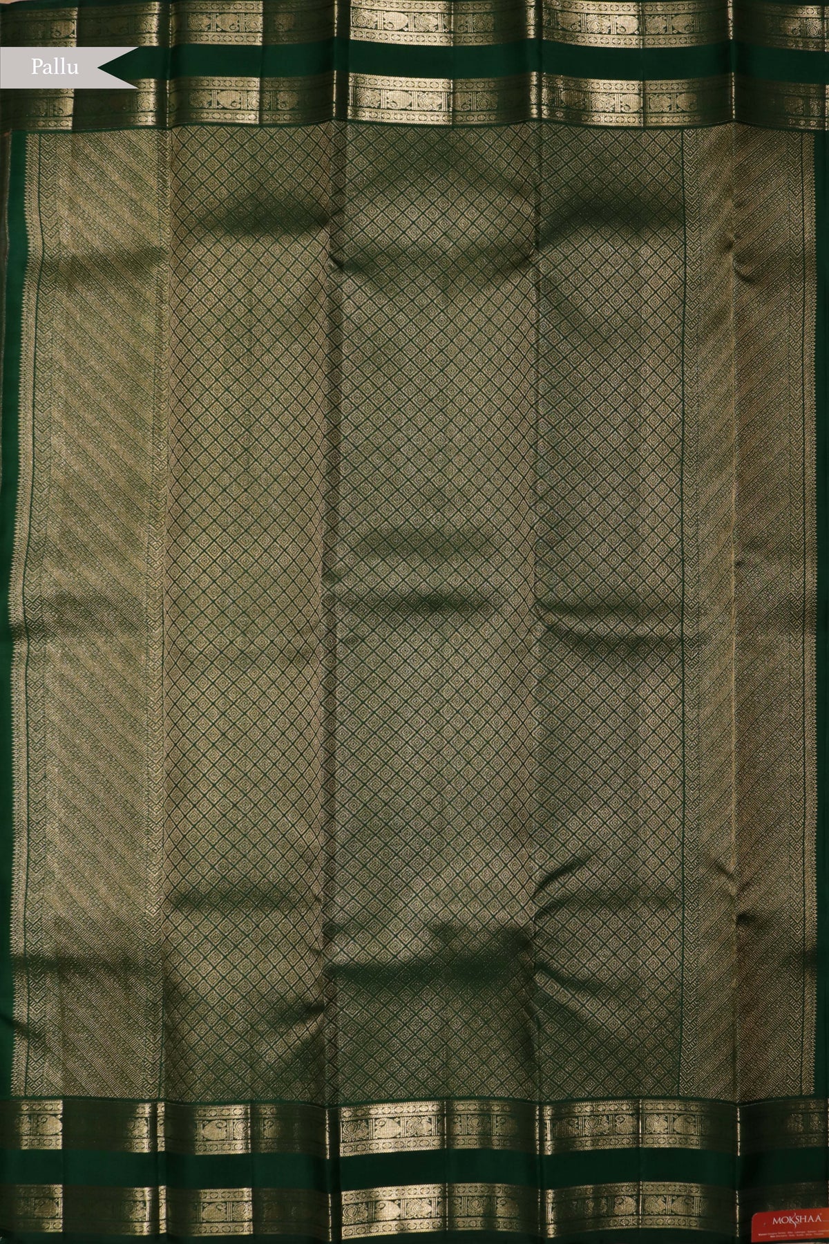 Peach Kanchivaram Silk Rettapettah Border Saree