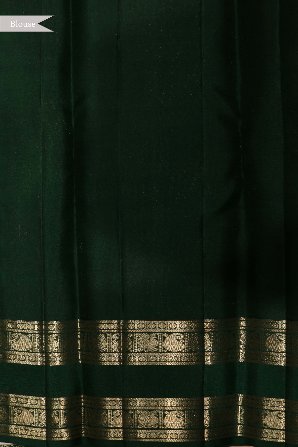 Peach Kanchivaram Silk Rettapettah Border Saree