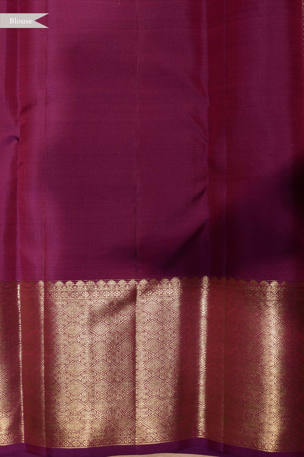 Violet Kanchivaram Silk Peacock Butti Saree