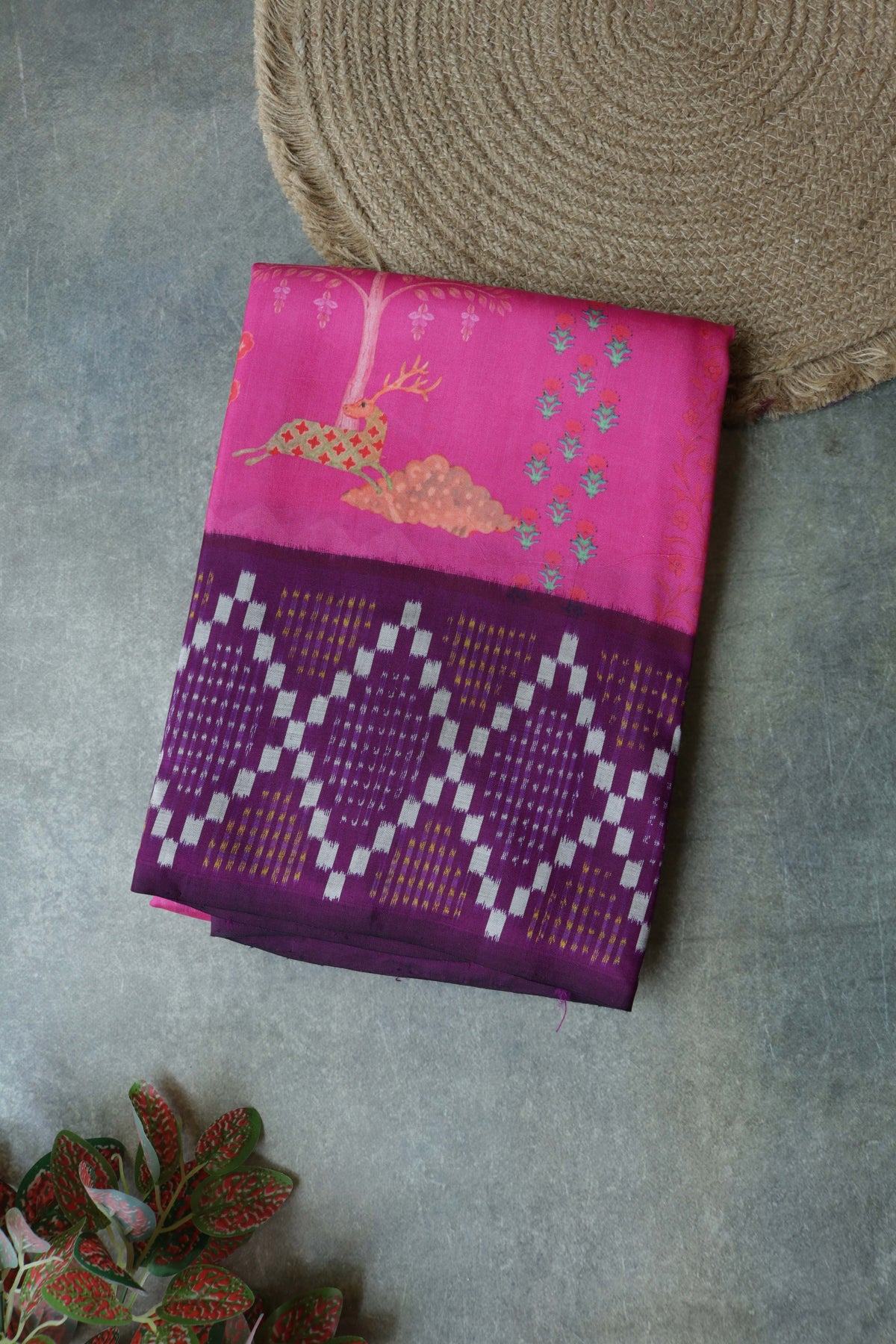 Pink Patola Silk Saree