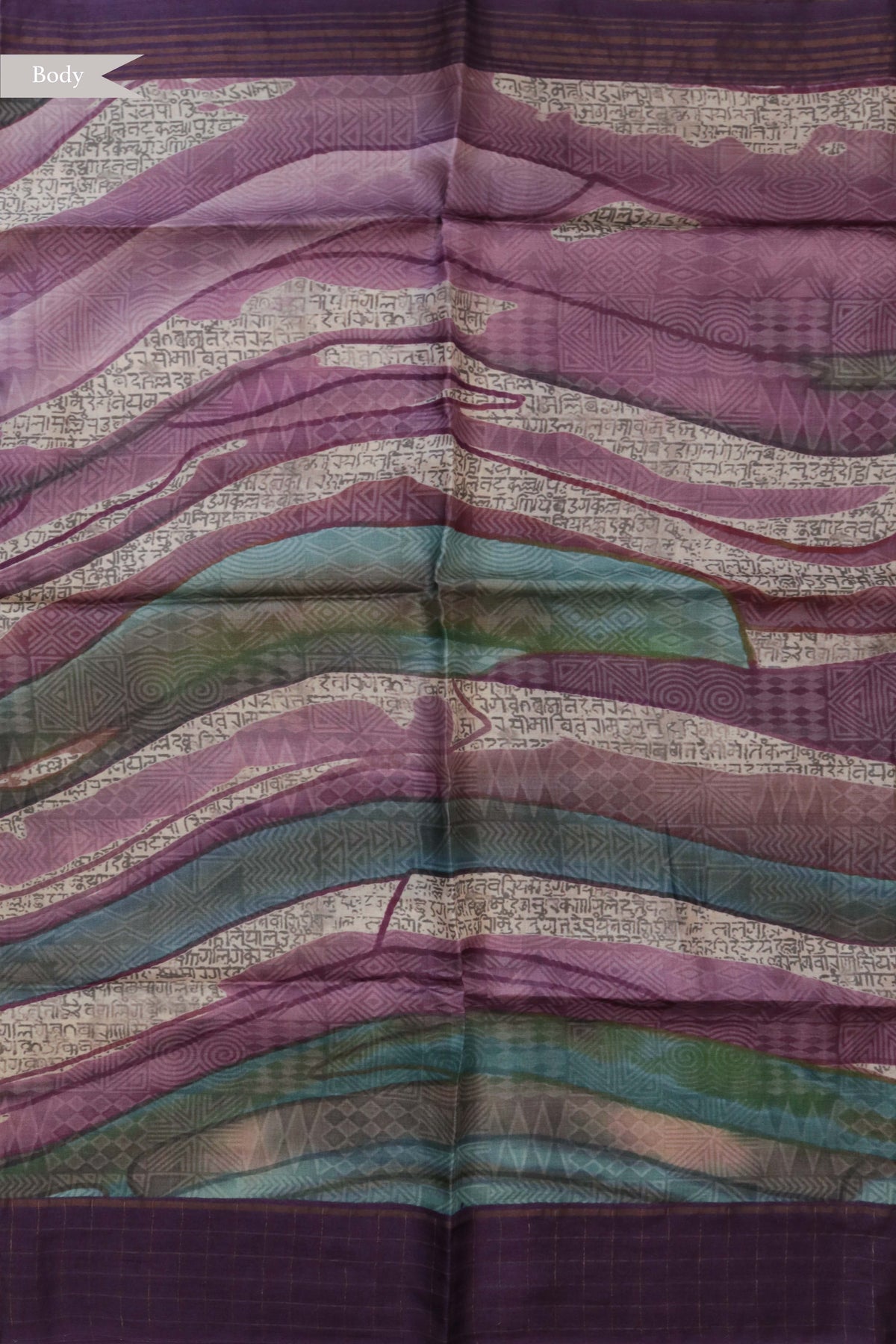 Purple Soft Tussar Silk Saree