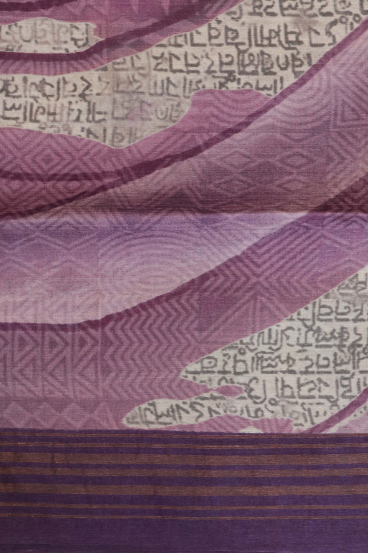 Purple Soft Tussar Silk Saree - Mokshaa