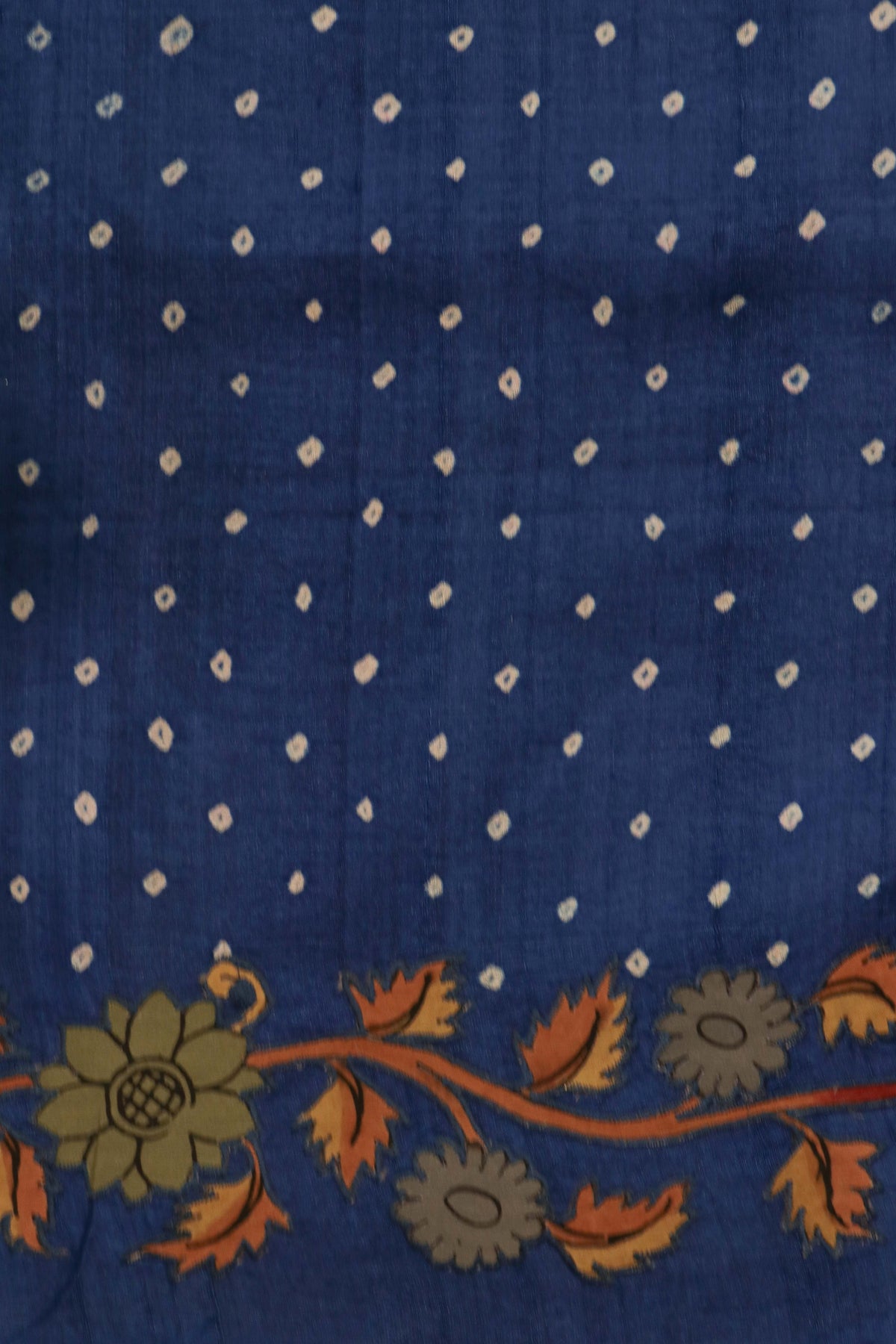 Royal Blue Tussar Silk Saree - Mokshaa