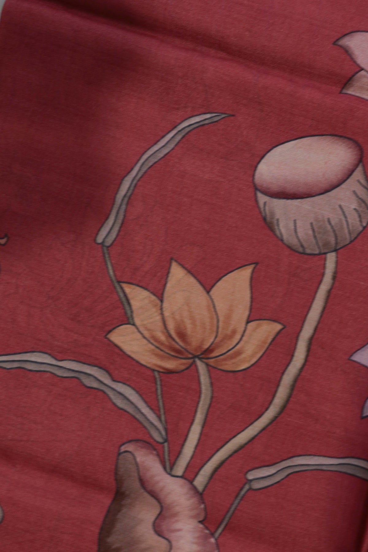 Rose Pink Tussar Silk Saree