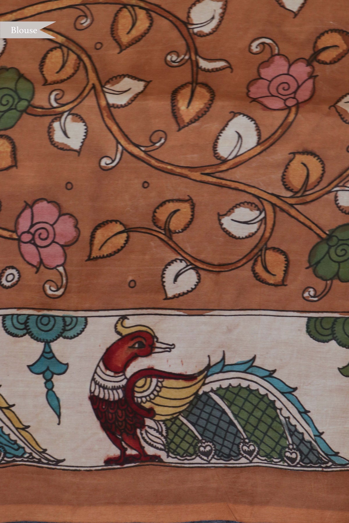 Slate Blue Tussar Silk Saree