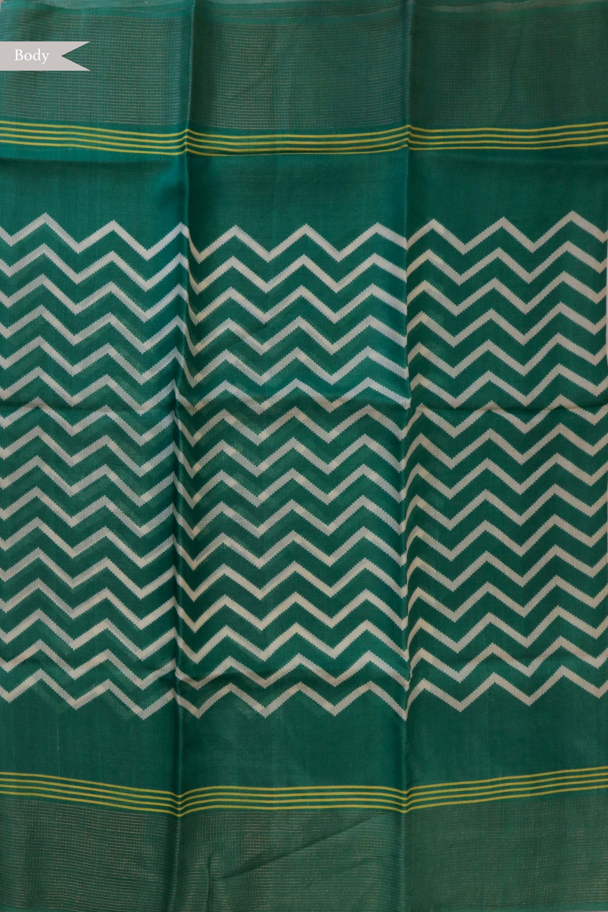 Emerald Green Soft Tussar Silk Saree - Mokshaa