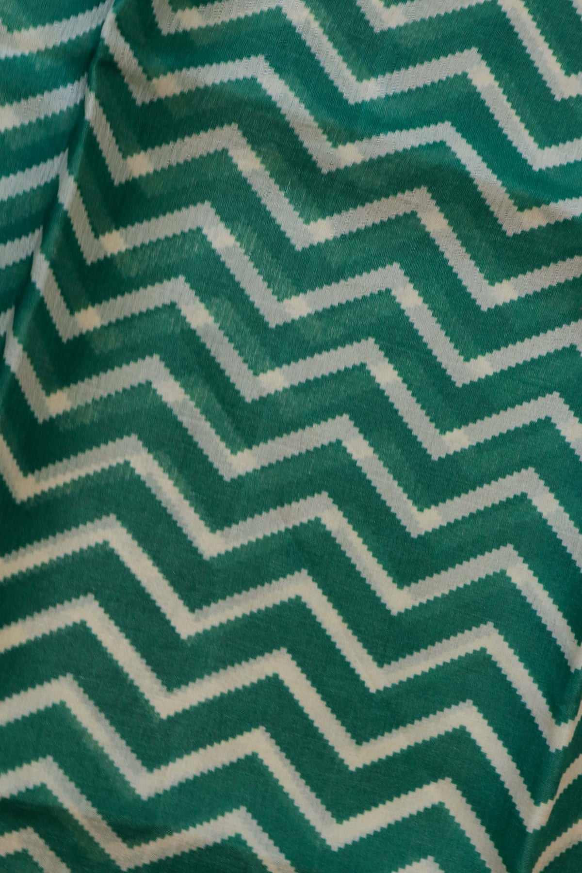 Emerald Green Soft Tussar Silk Saree - Mokshaa