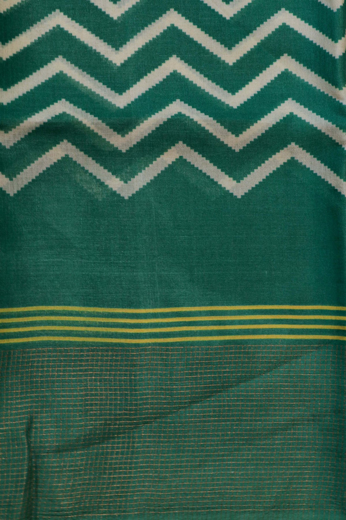 Emerald Green Soft Tussar Silk Saree - Mokshaa
