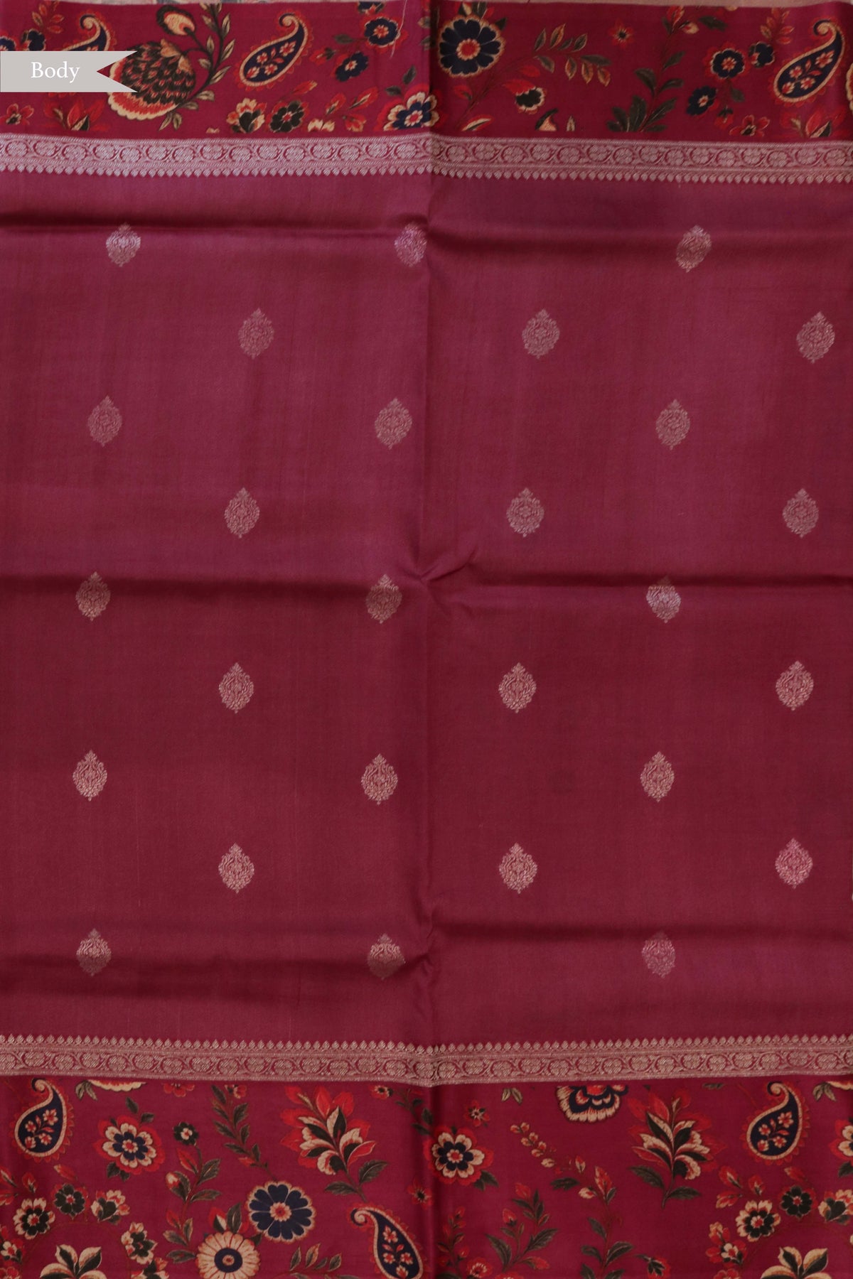 Rani Pink Tussar Silk Saree - Mokshaa