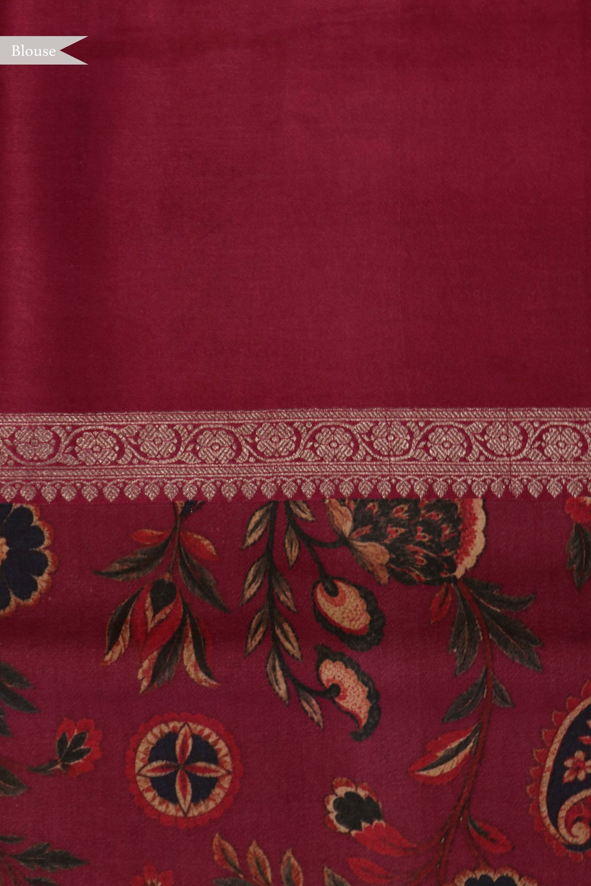 Rani Pink Tussar Silk Saree - Mokshaa
