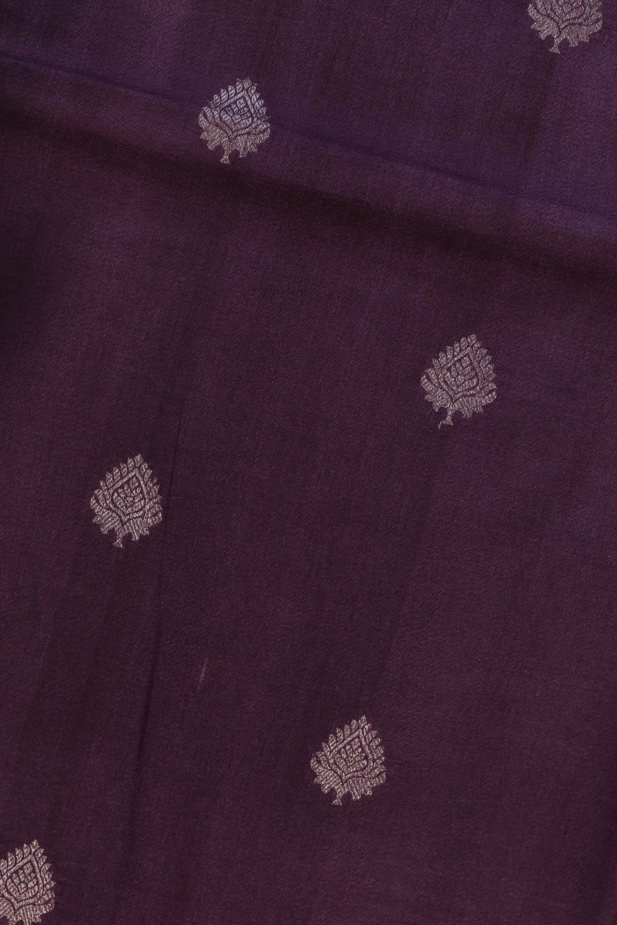 Deep Purple Tussar Silk Saree - Mokshaa