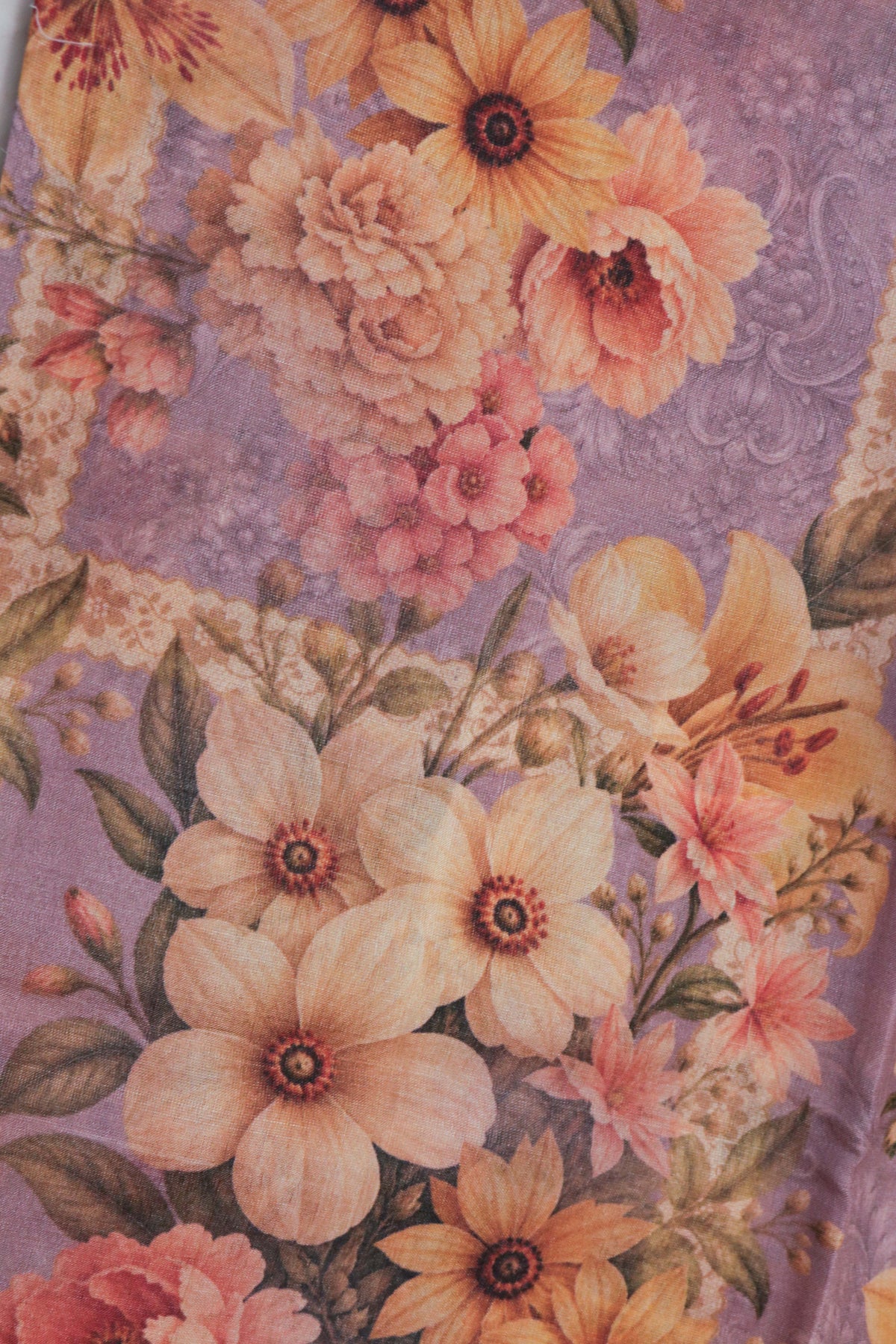 Lavender Soft Tussar Silk Saree - Mokshaa