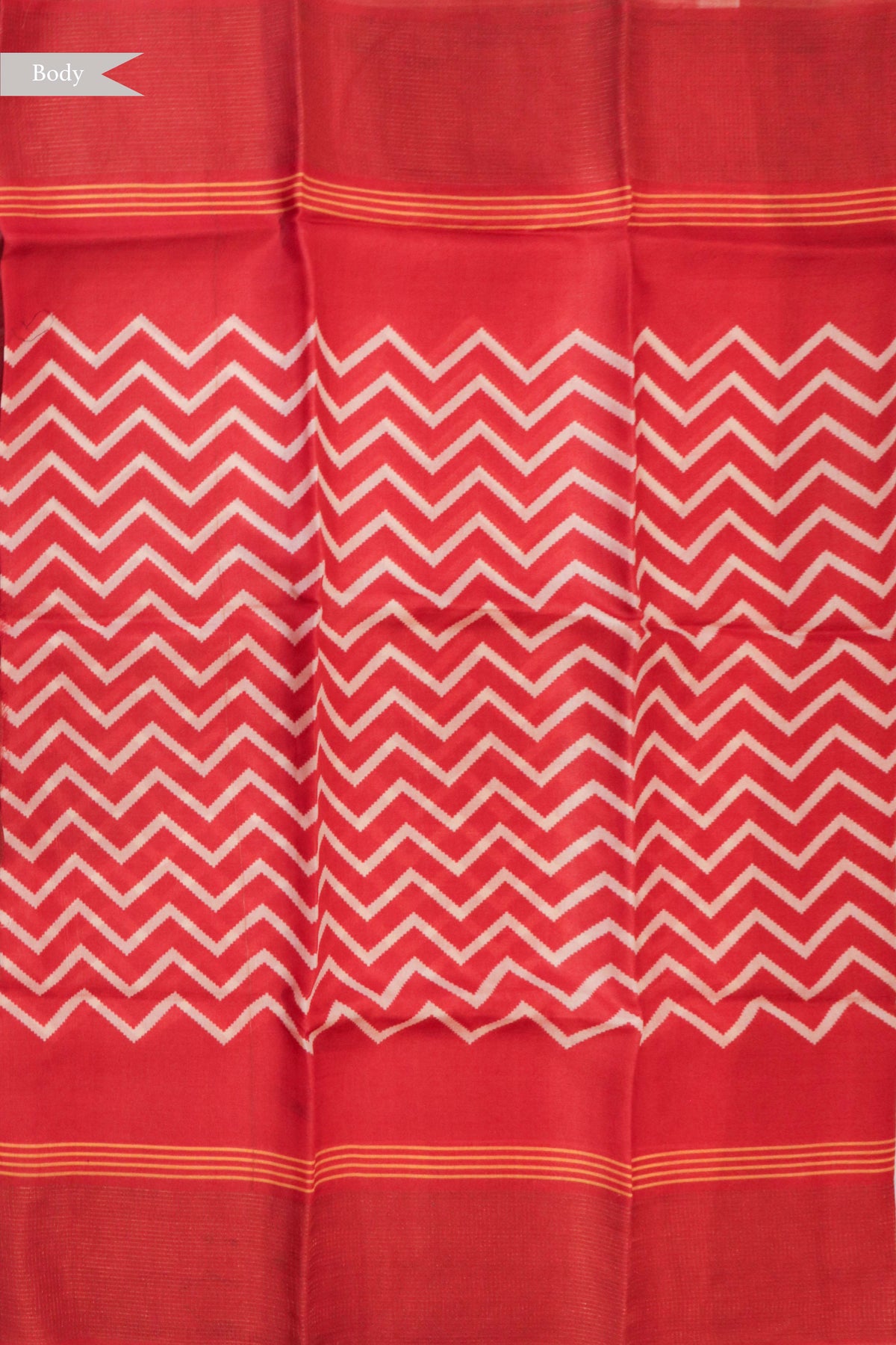Coral Red Soft Tussar Silk Saree - Mokshaa