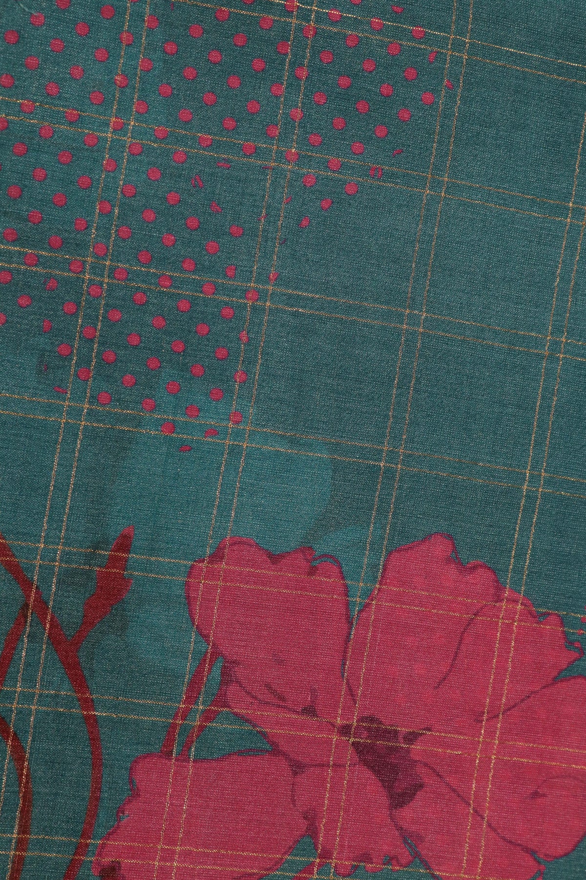Teal Blue Soft Tussar Silk Saree - Mokshaa