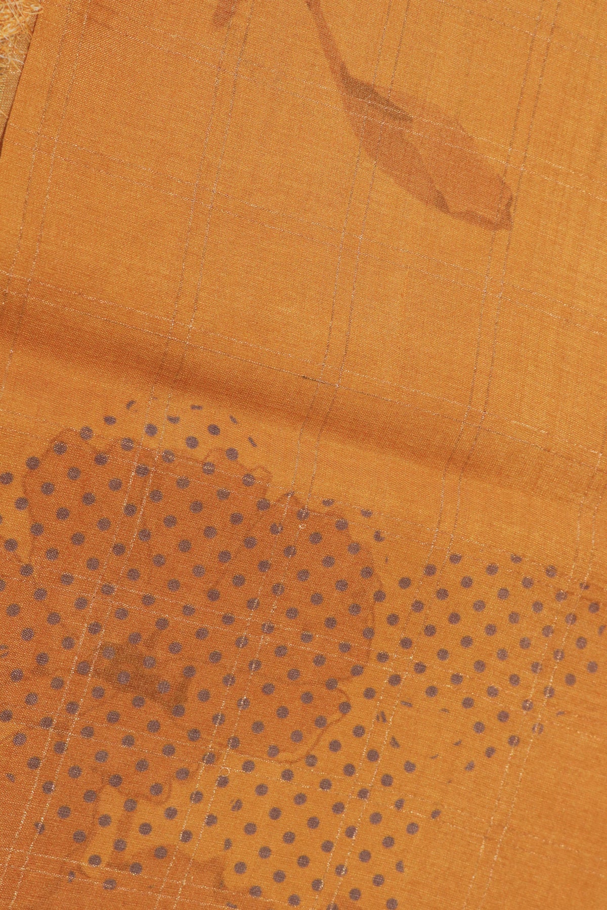 Mustard Yellow Soft Tussar Silk Saree - Mokshaa