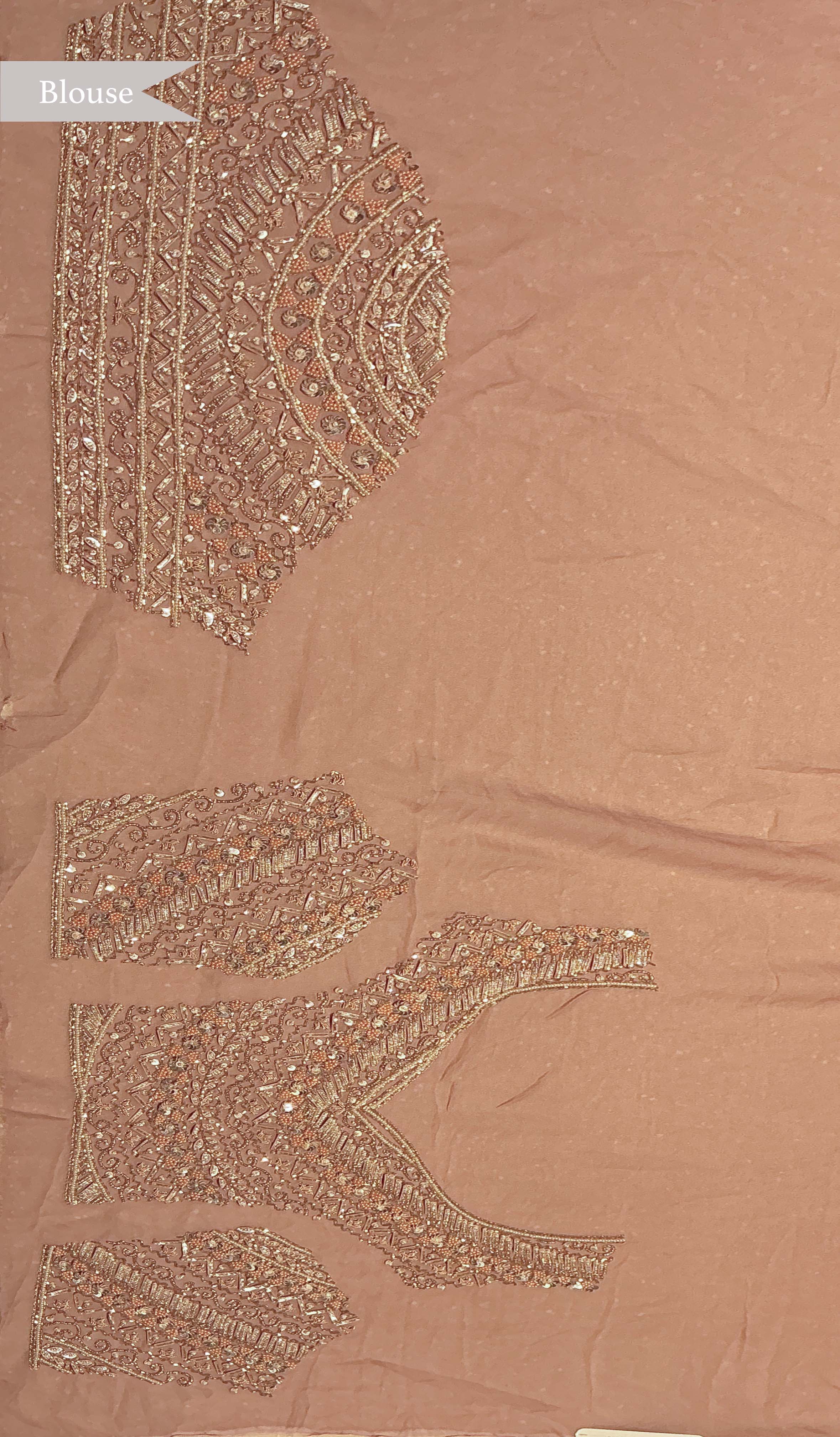 Onion Pink Georgette Saree