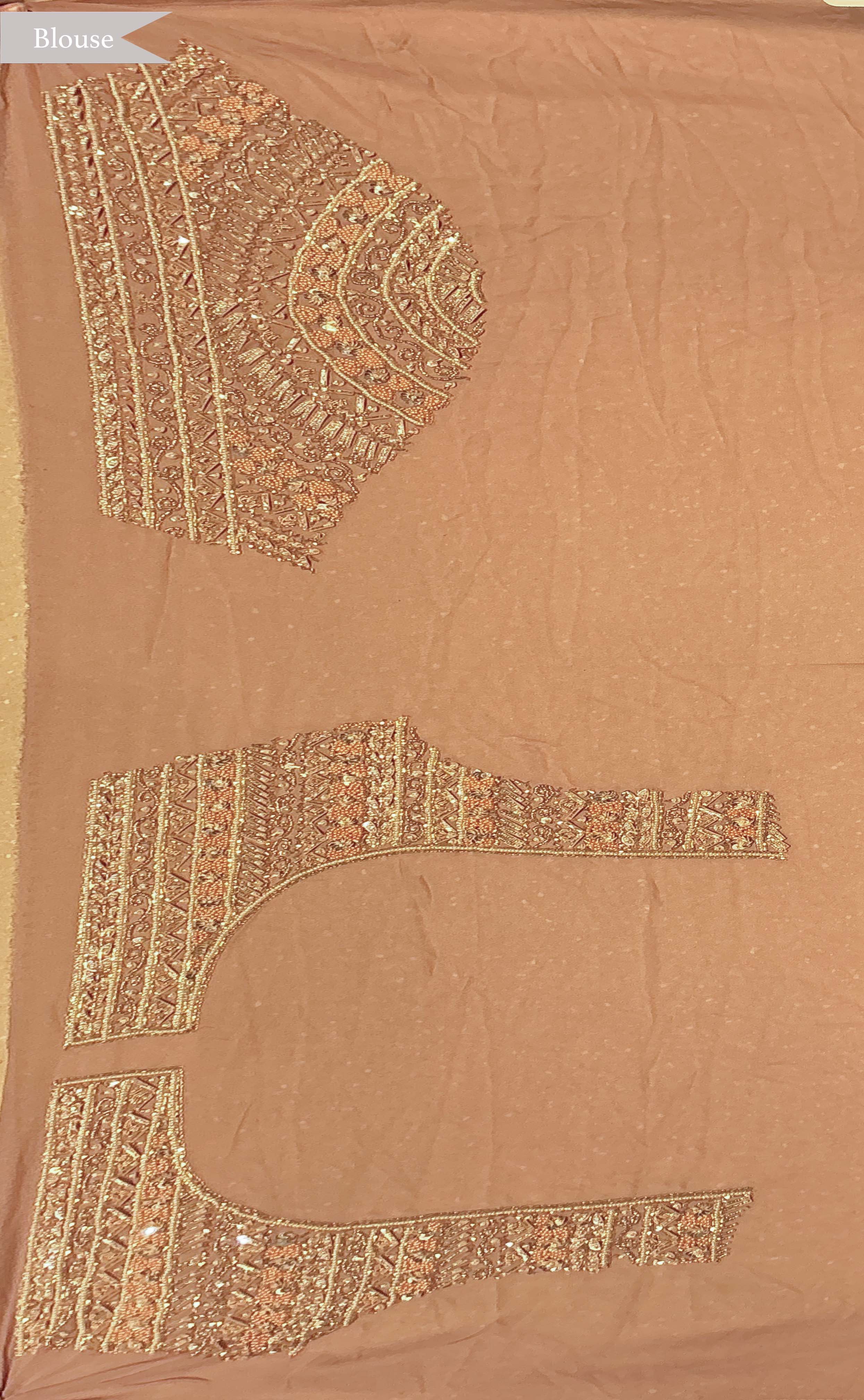 Onion Pink Georgette Saree