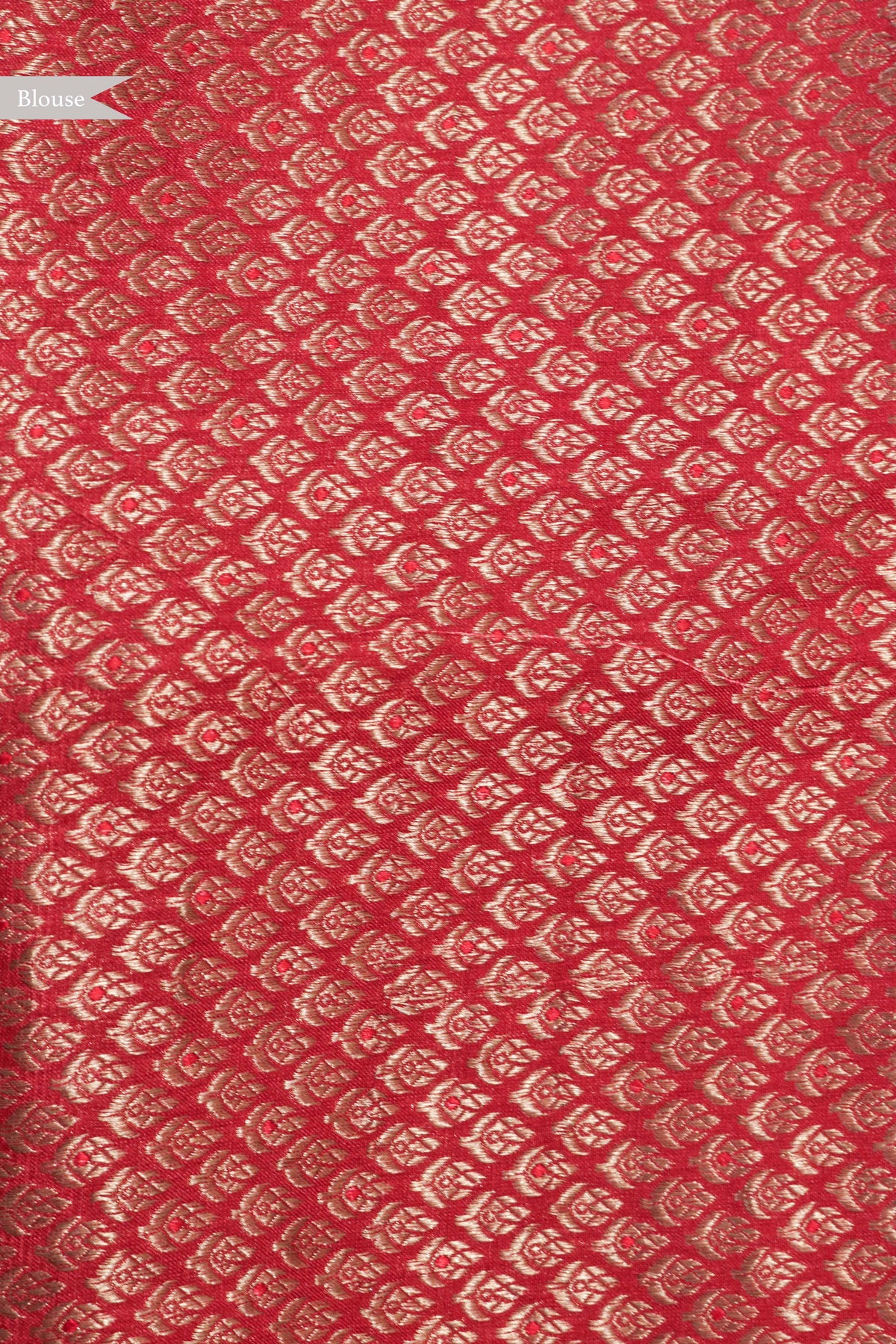 Red Tussar Silk Pichwai Print Saree - Mokshaa