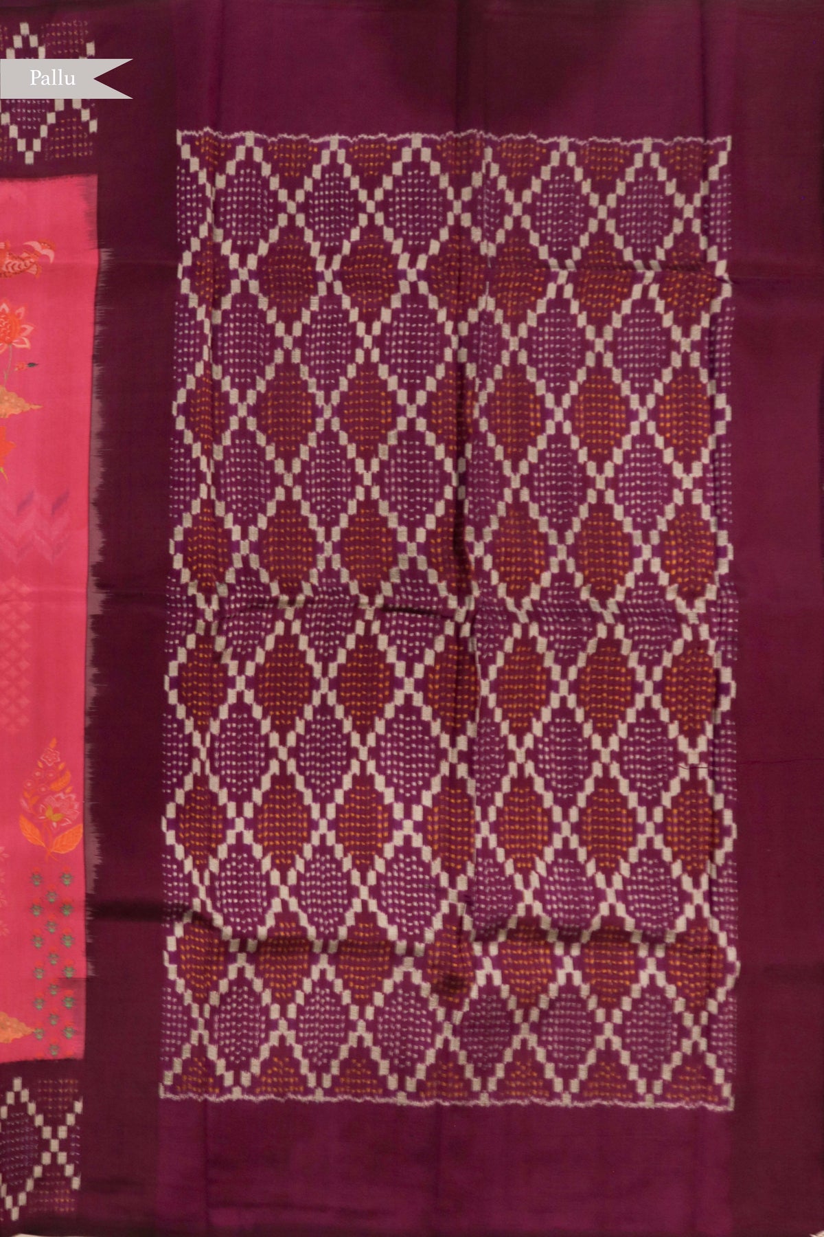 Pink Patola Silk Saree
