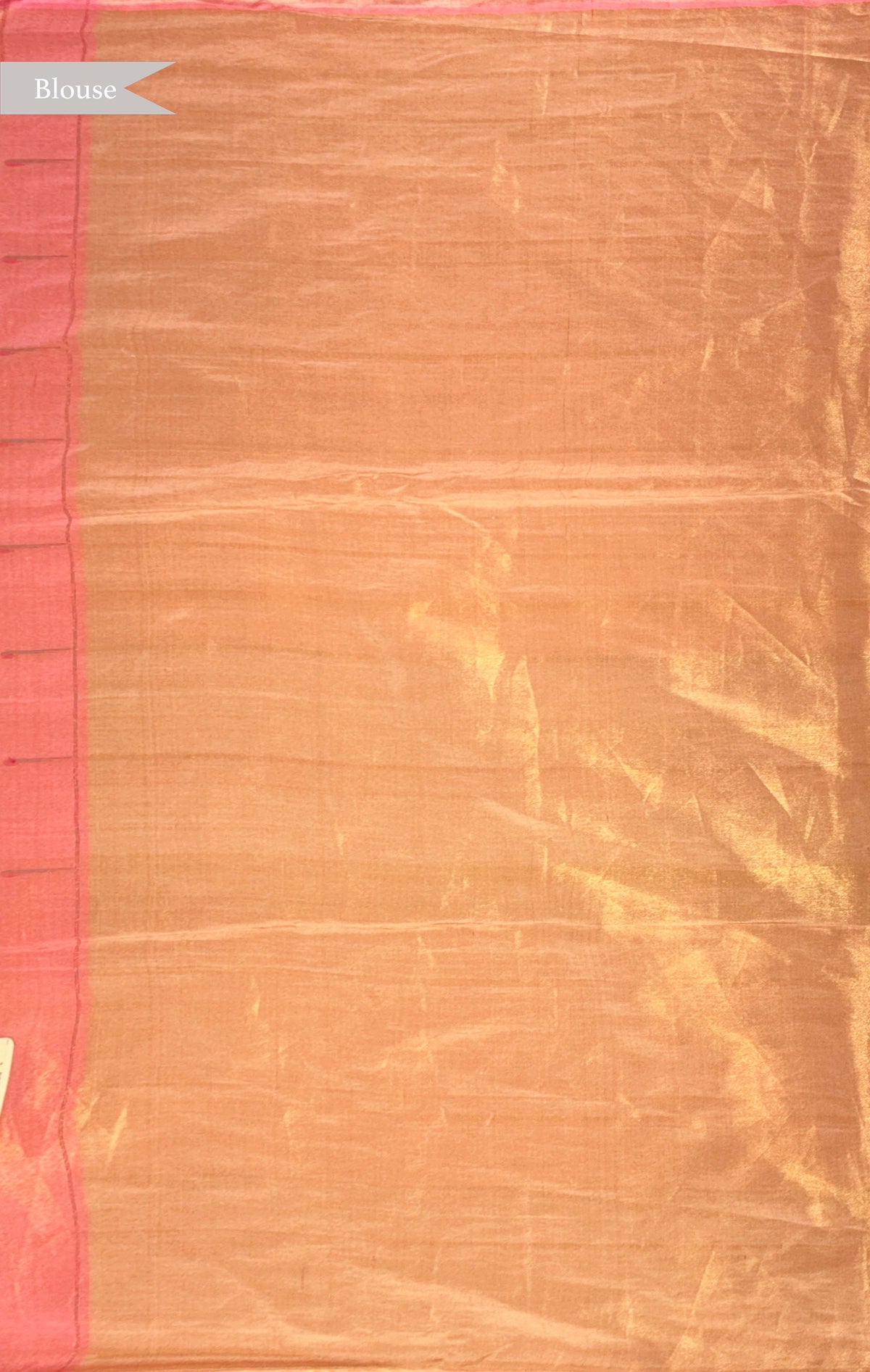 Peach Tissue Paithani Saree with Convent Embroidery and Contrast Pink Border