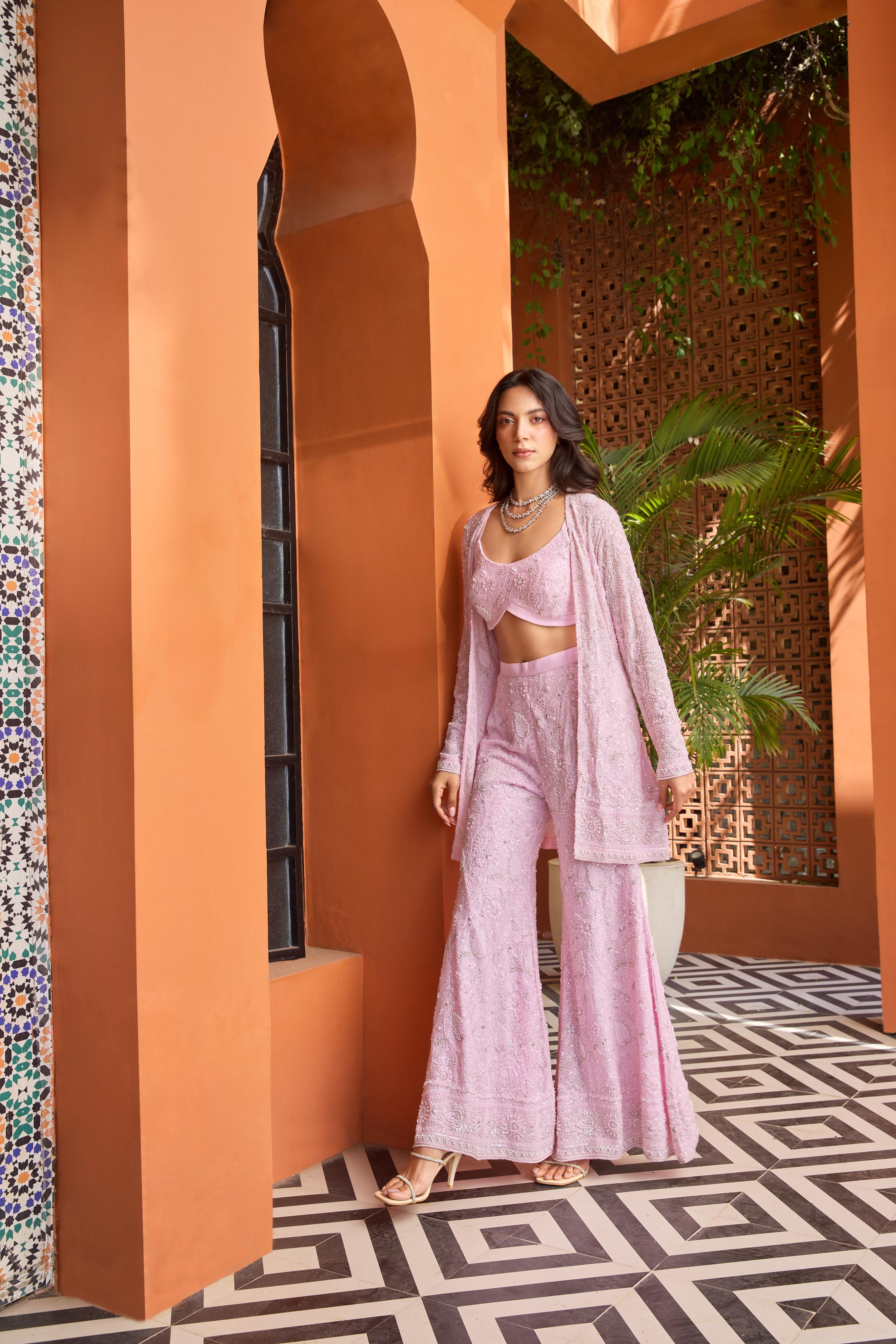 Blush Pink Palazzo Set