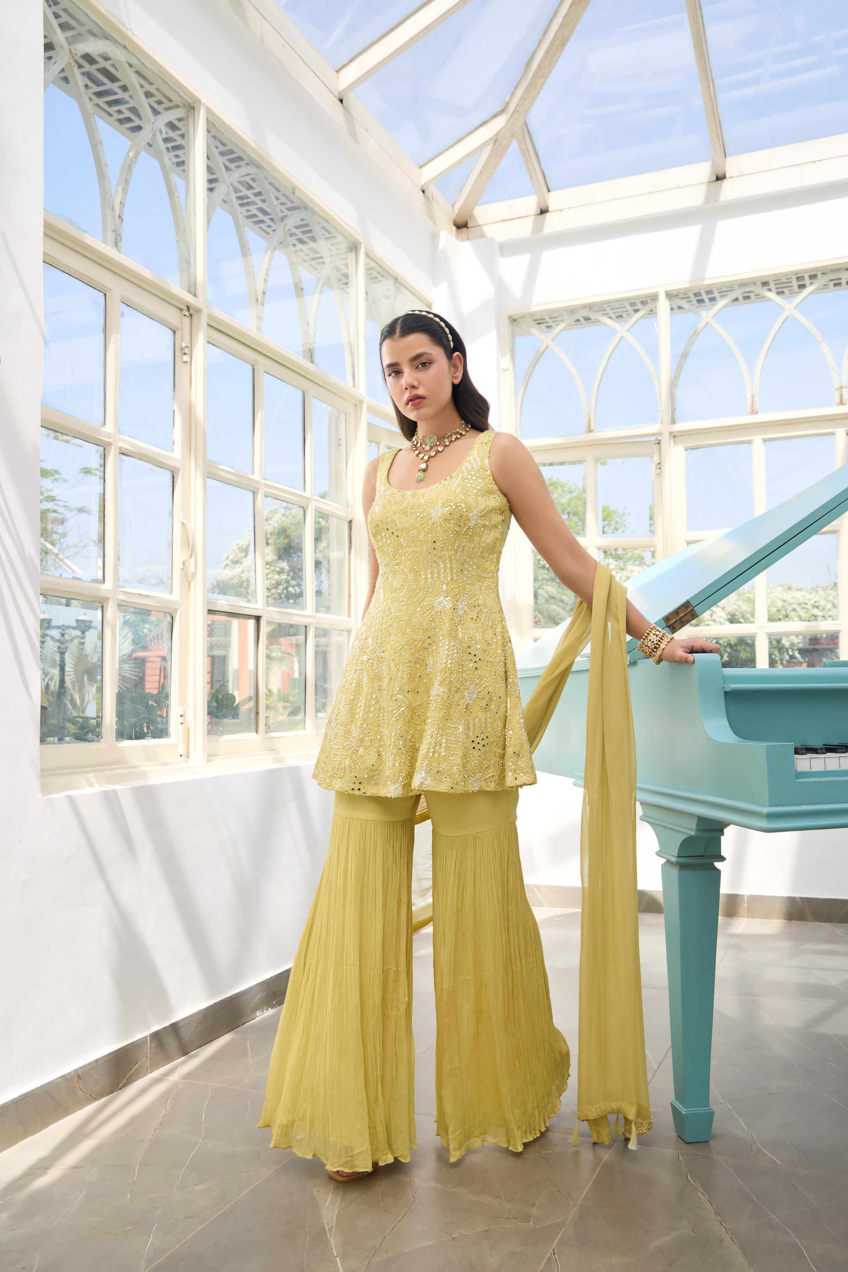 Sunshine Yellow Palazzo Set