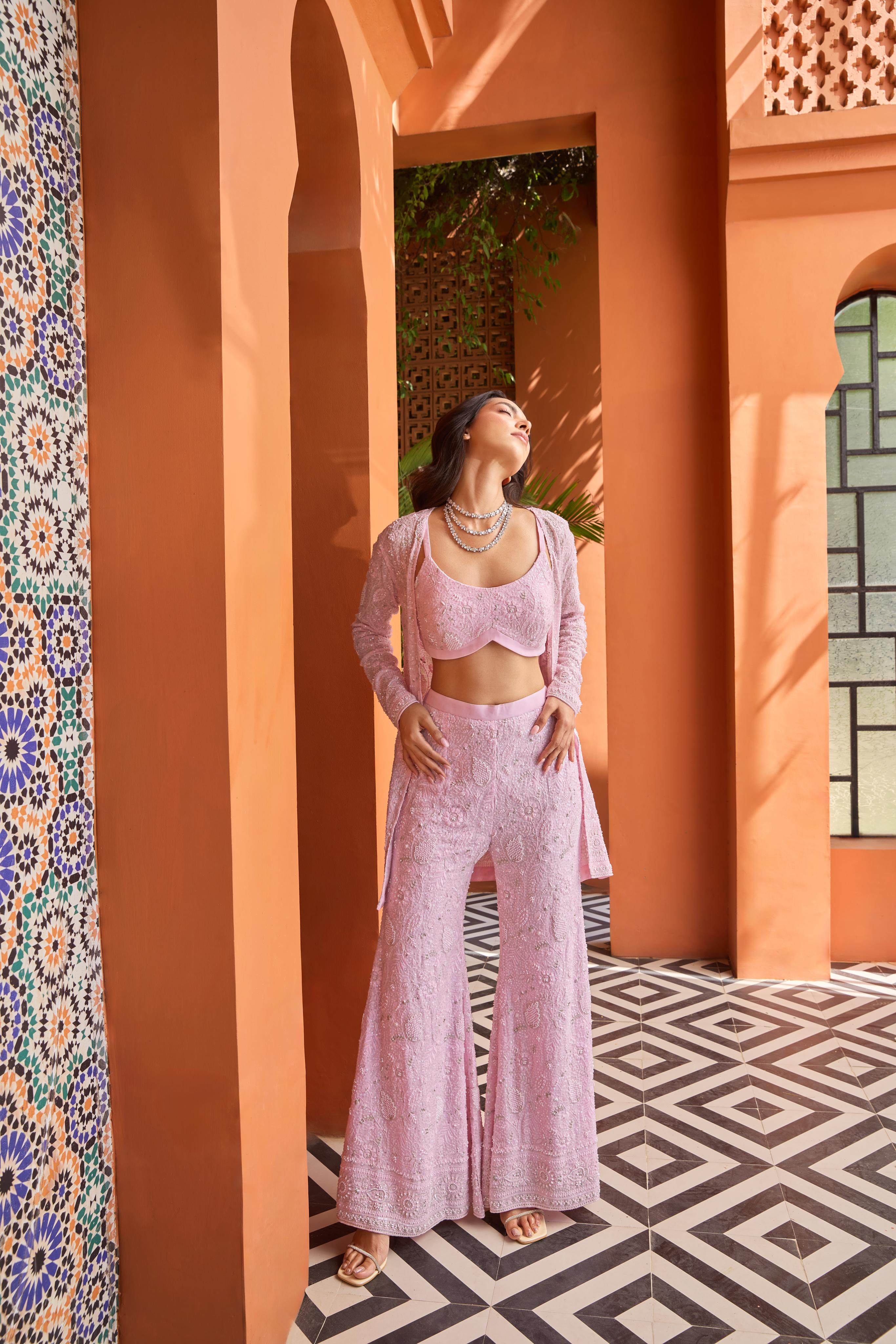 Blush Pink Palazzo Set