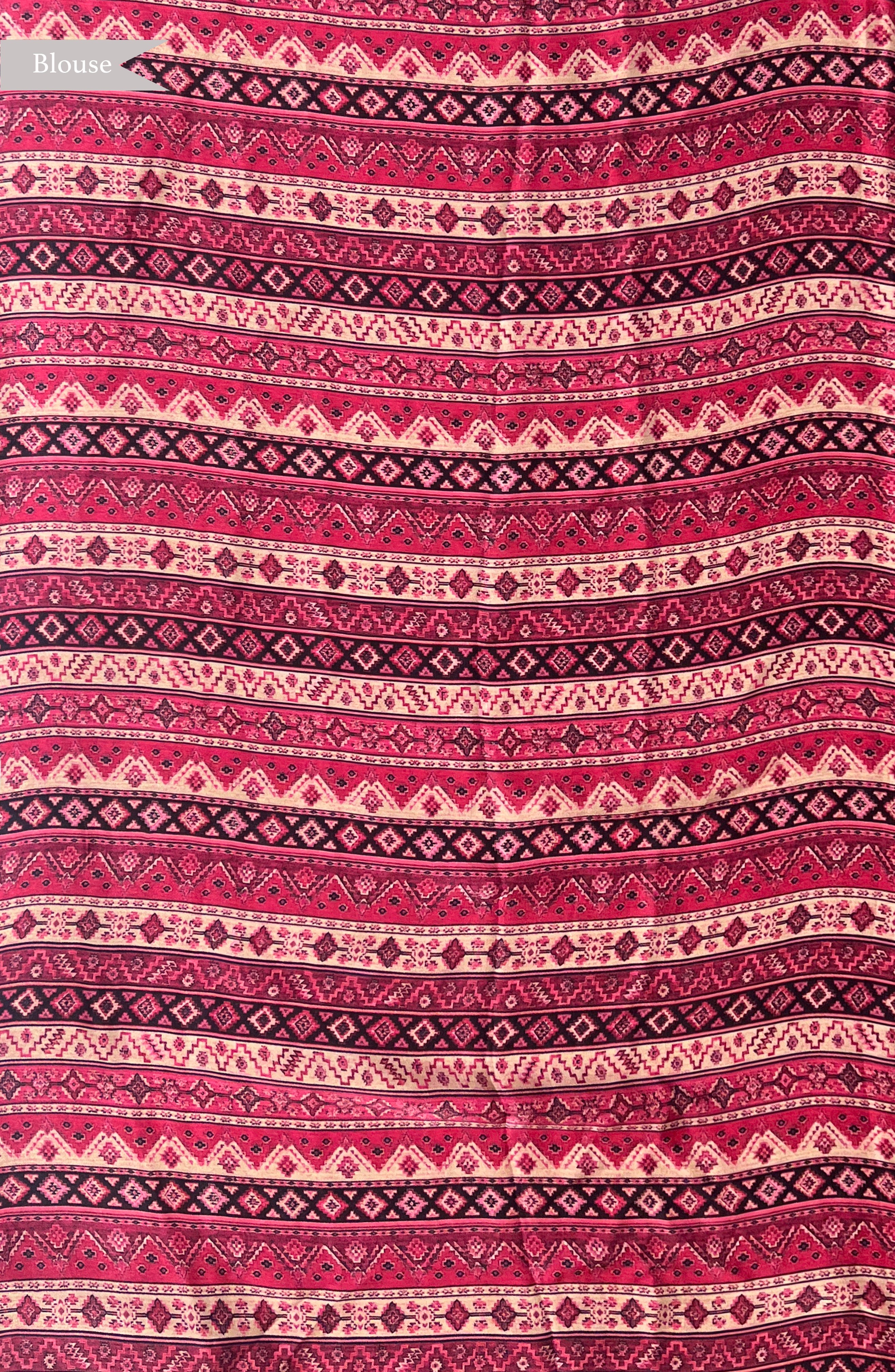 Pink Organza Saree with Pearl & Bead Butti Work