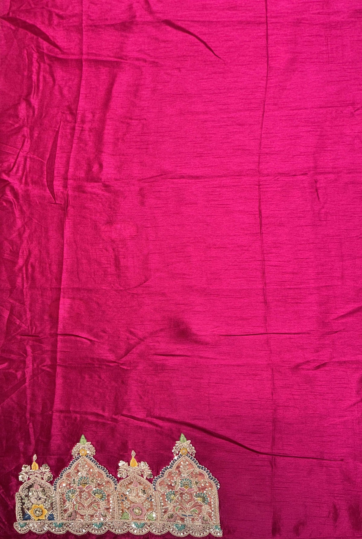 Rani Pink Banarasi Silk Saree