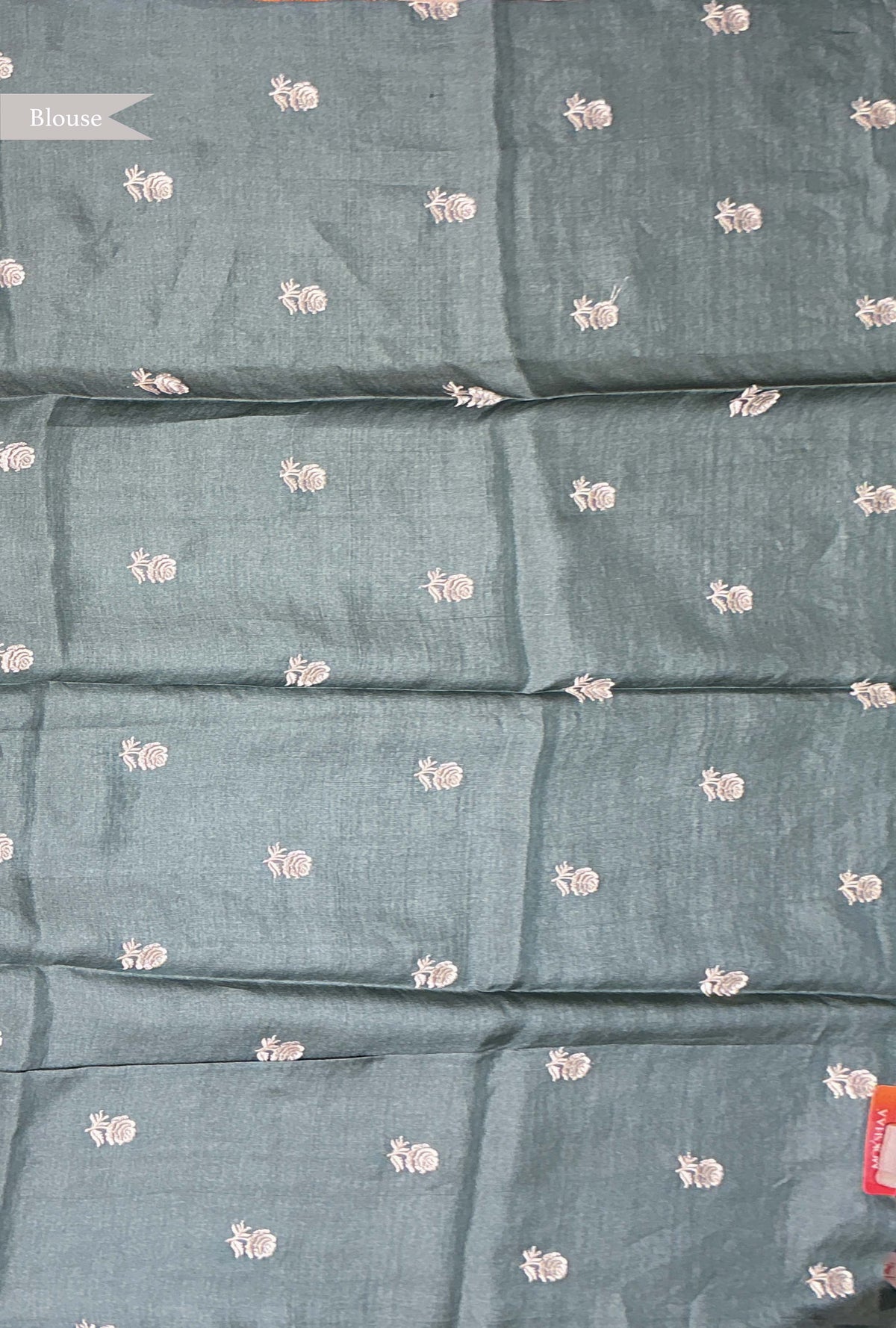 Dark Green Tussar Silk Saree