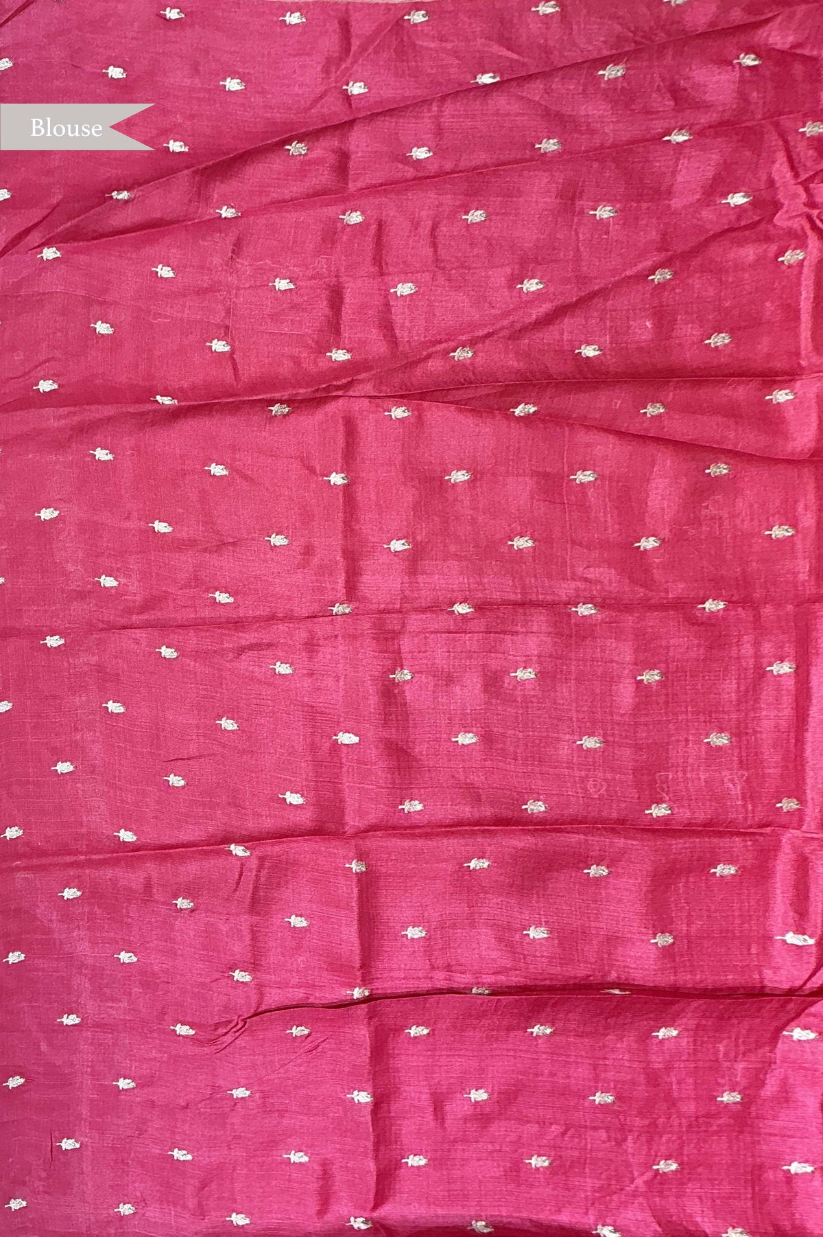 Rani Pink Tussar Silk Saree