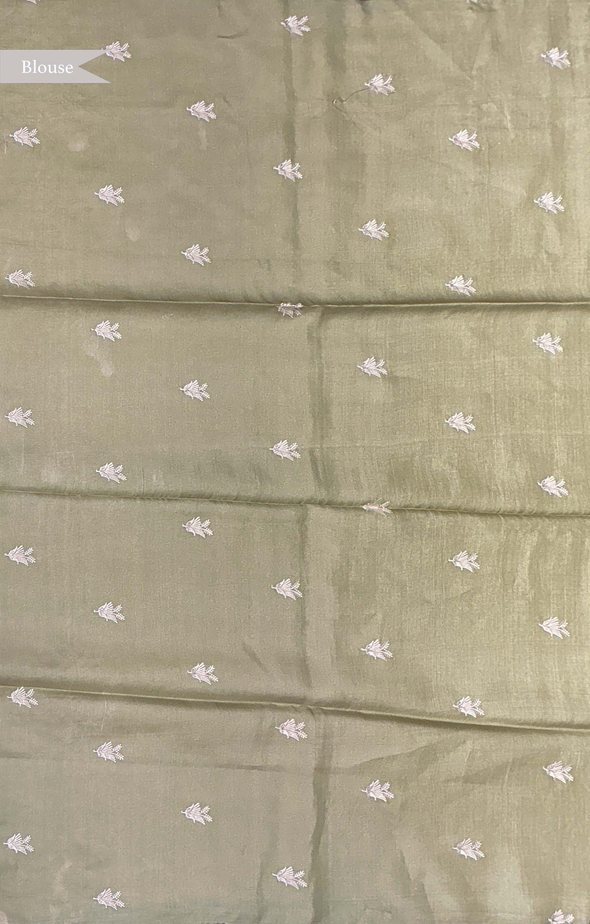 Sage Green Tussar Silk Saree