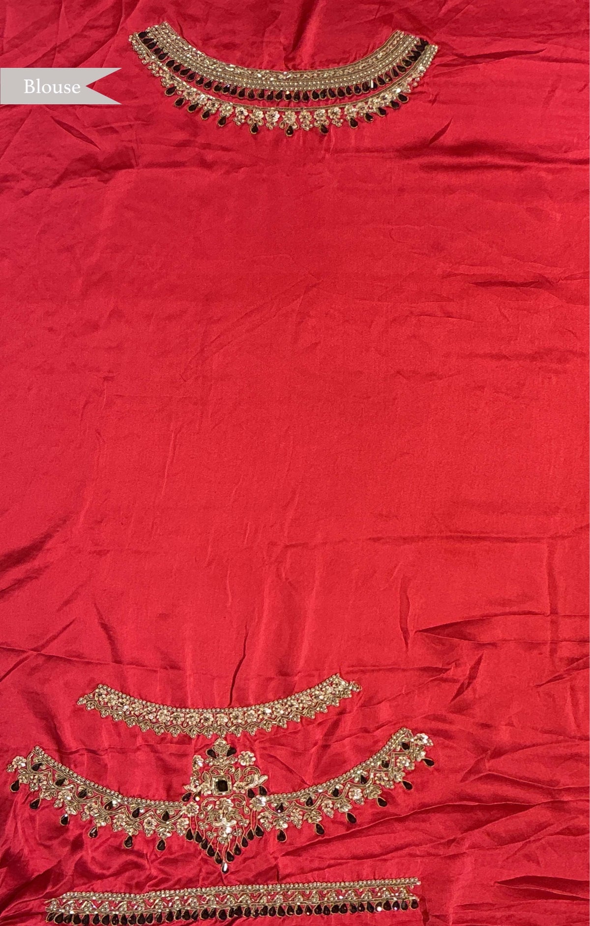 Maroon Satin Silk Saree