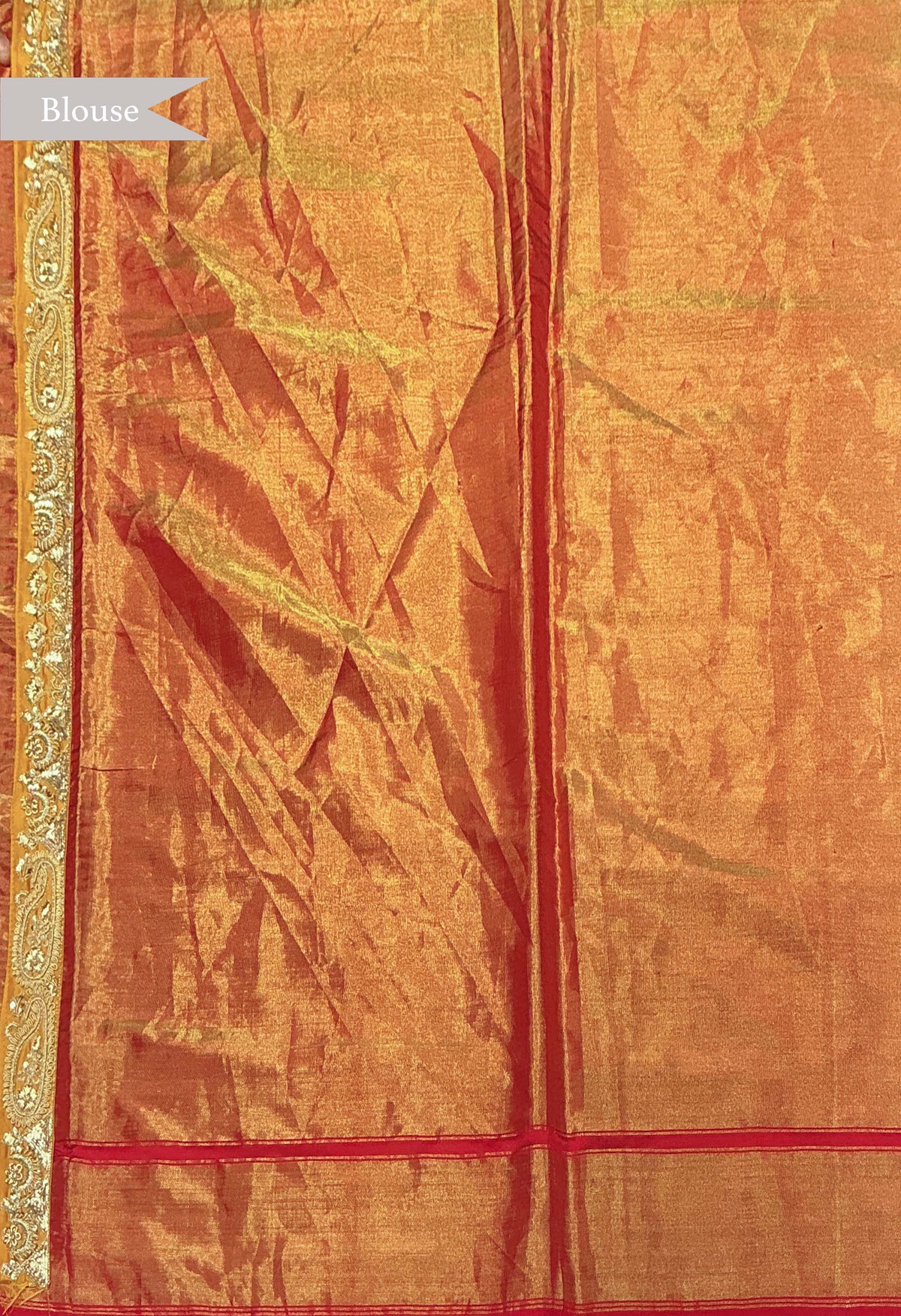 Cream Multicolor Ikat Tissue Silk Saree