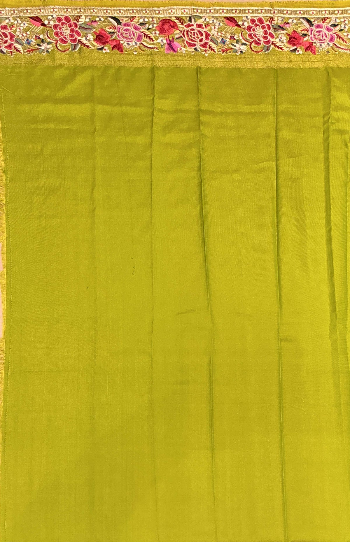 Lime Green Patola Silk Saree