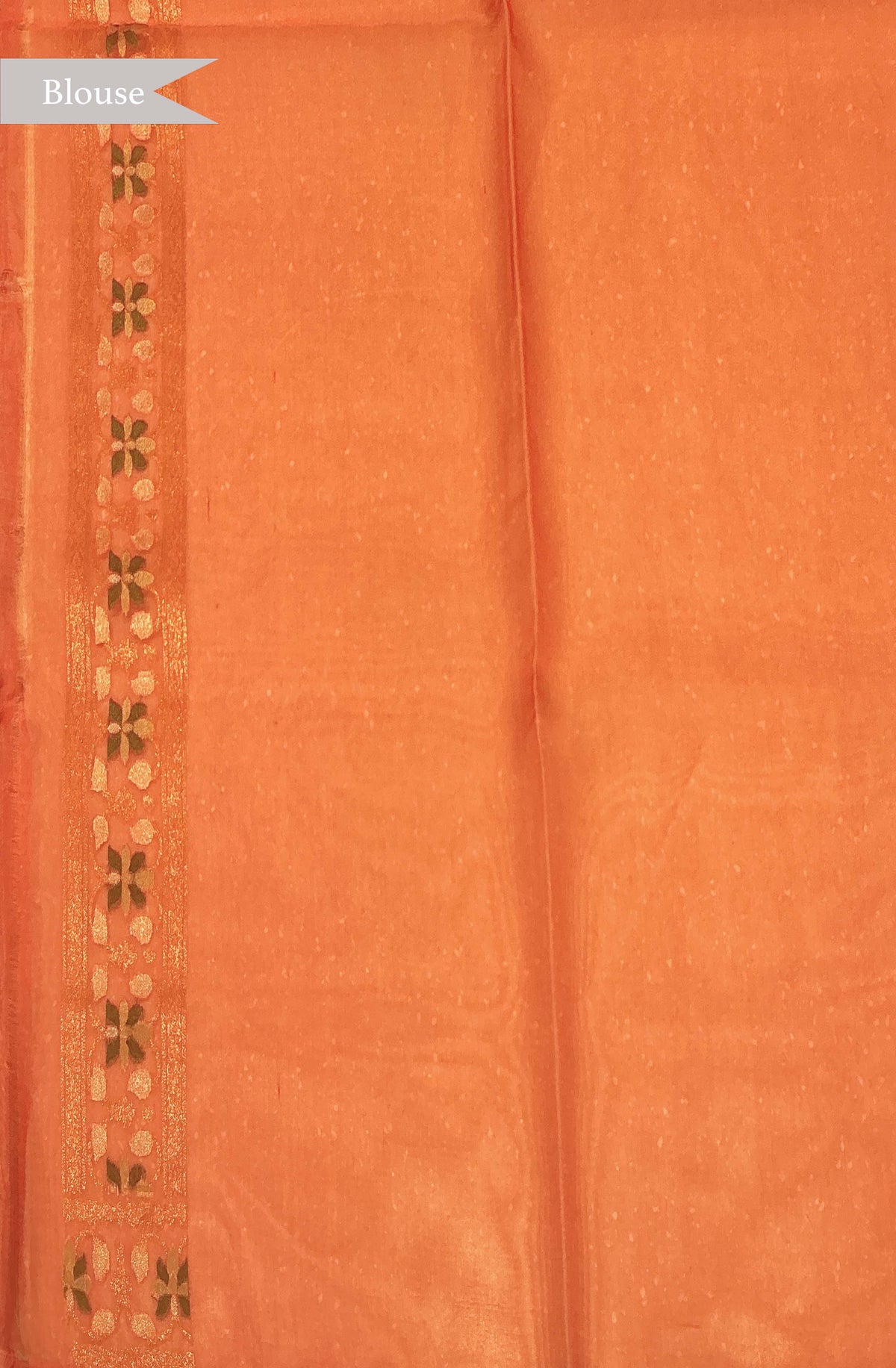 Peach Kora Silk Jamdani Saree