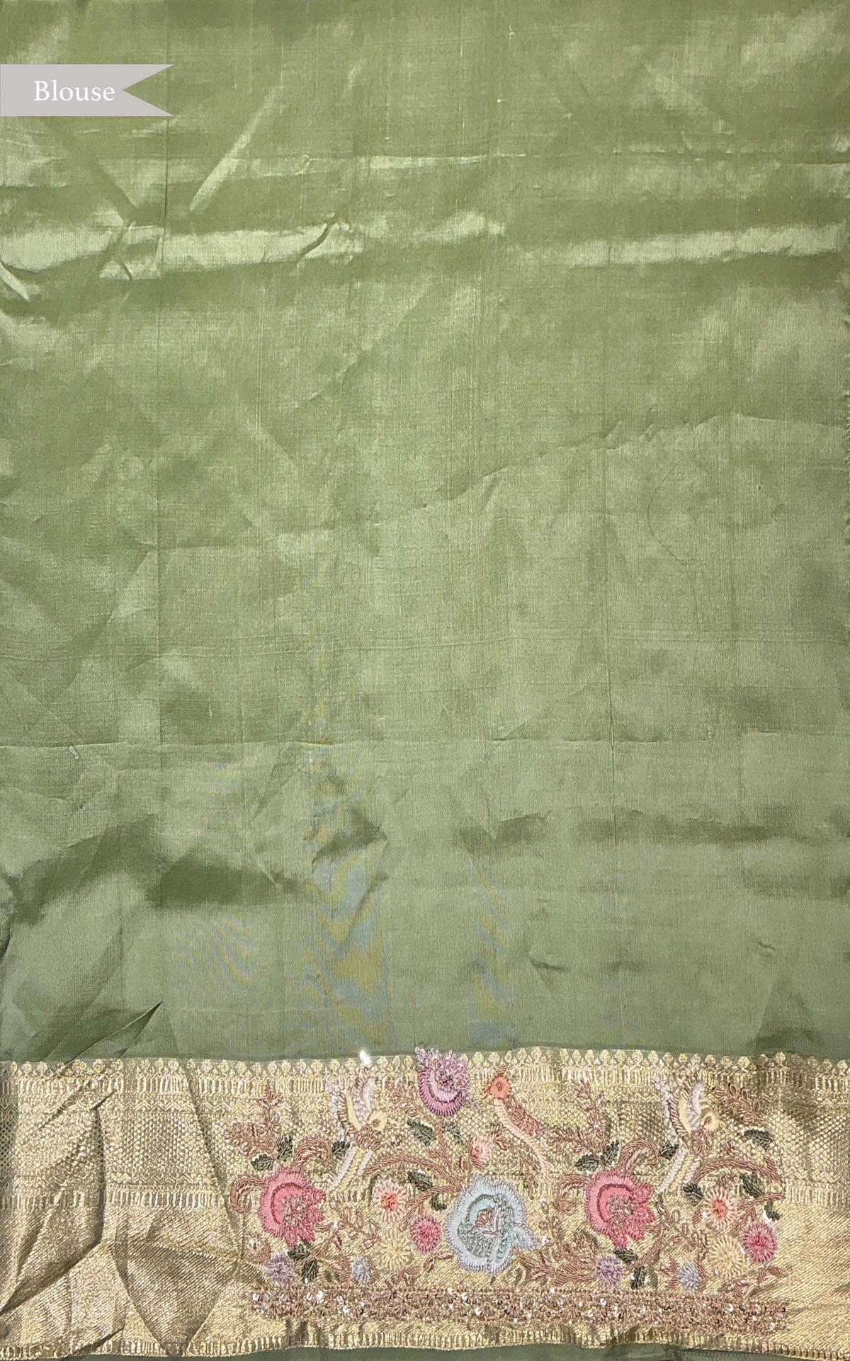 Sage Green Kanchivaram Pattu Silk Saree