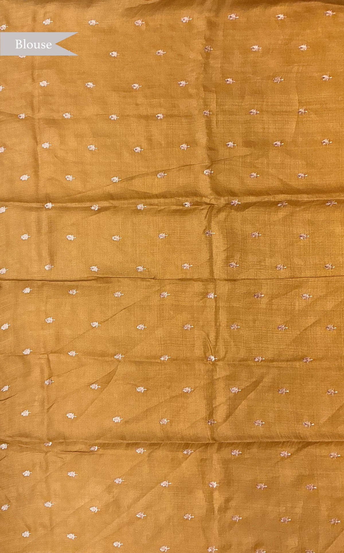 Mustard Yellow Tussar Silk Saree