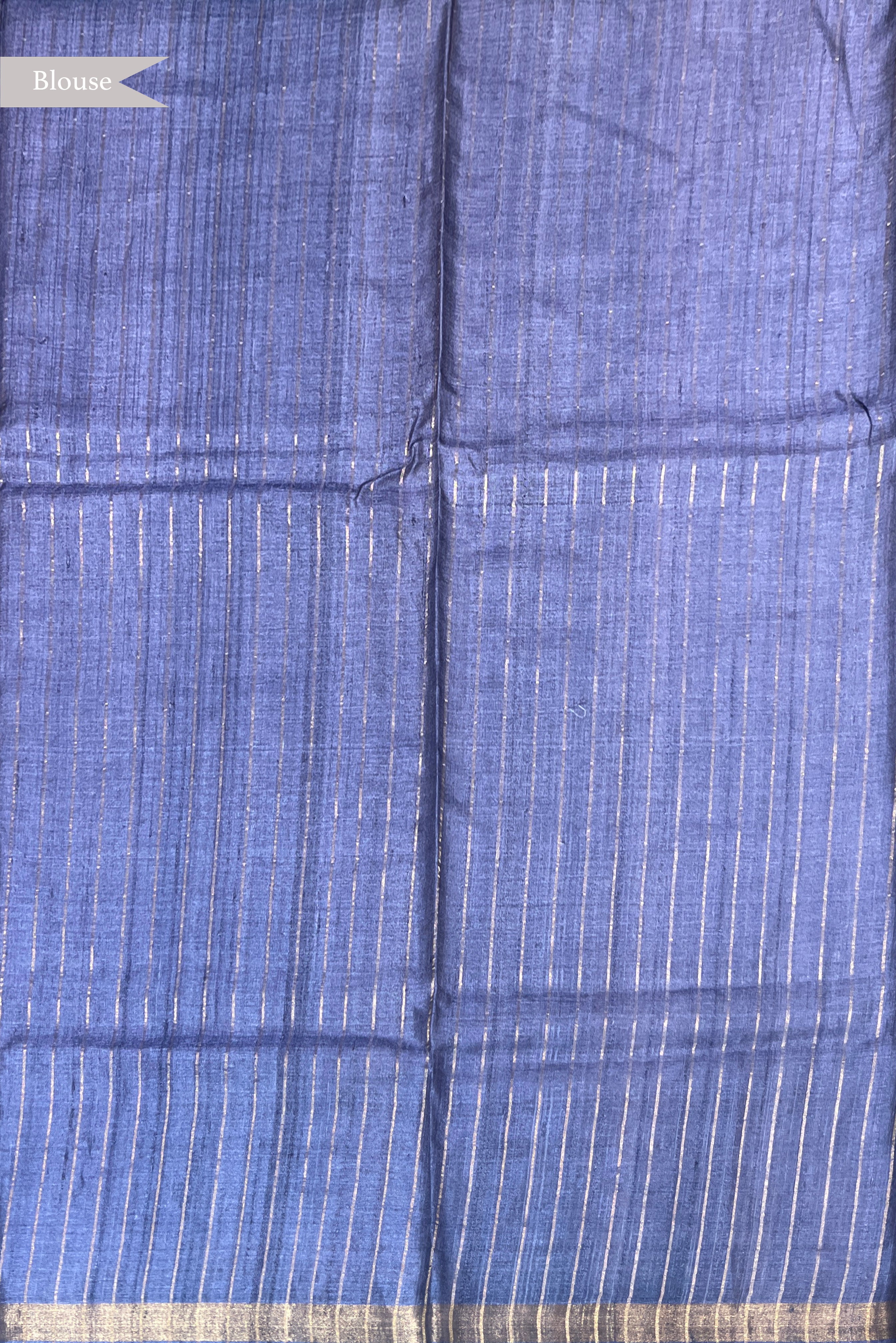 Multicolor Tussar Silk Saree with Subtle Stripe Weave