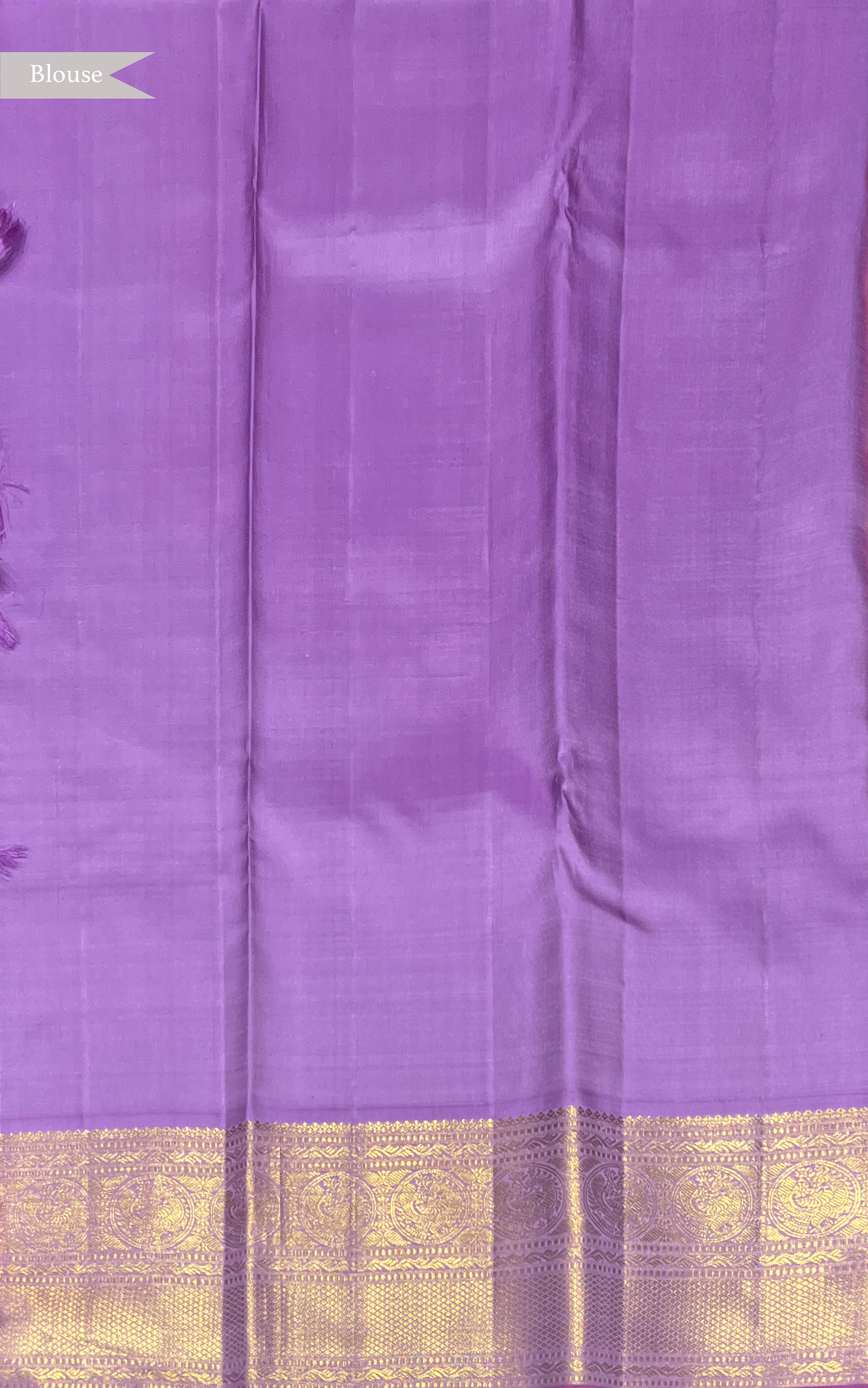 Light Pink Kanchivaram Silk Saree with Zari Woven Body Contrast Lavender Zari Border