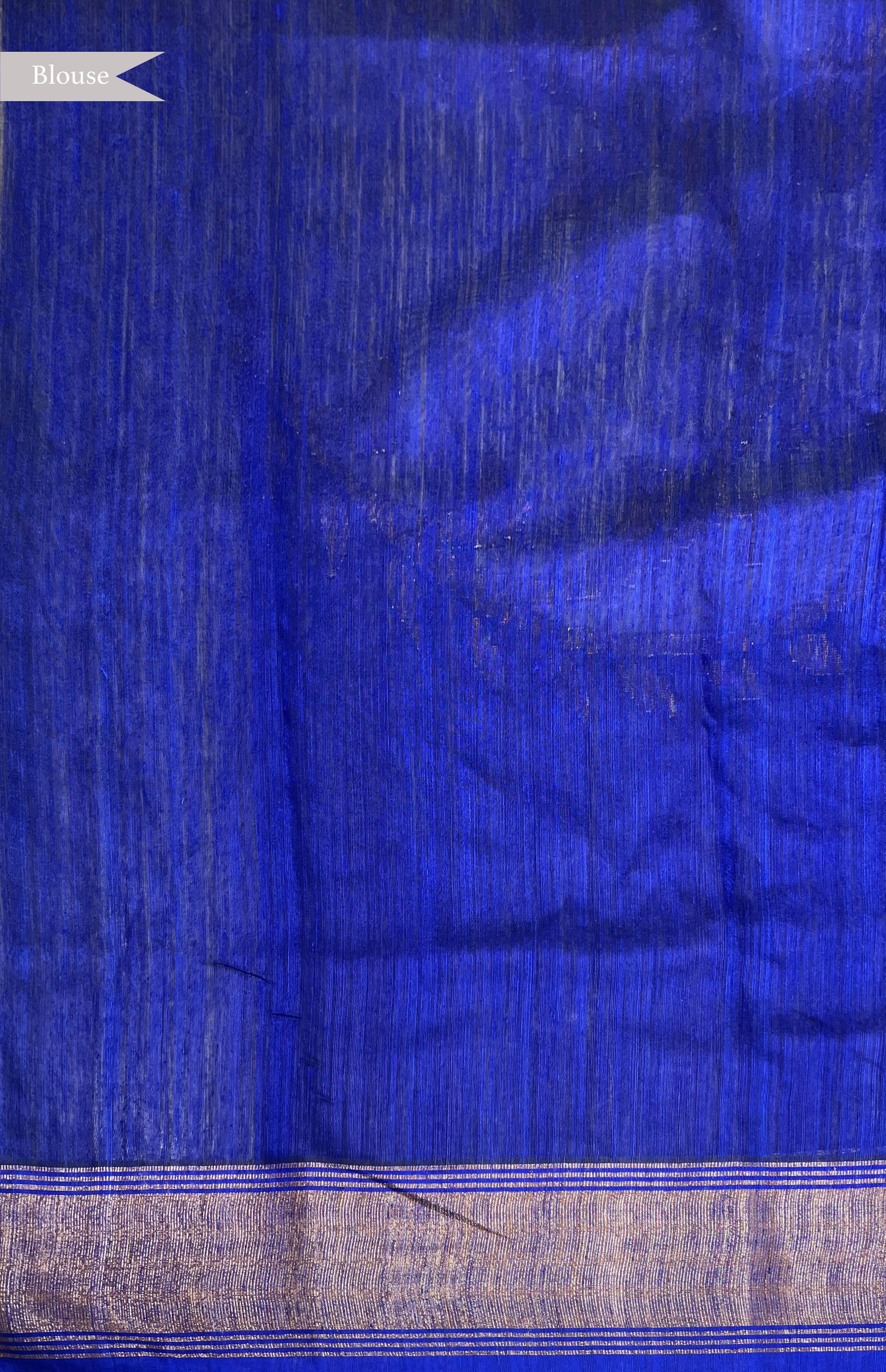 Ink Blue Banarasi Kora Silk Saree