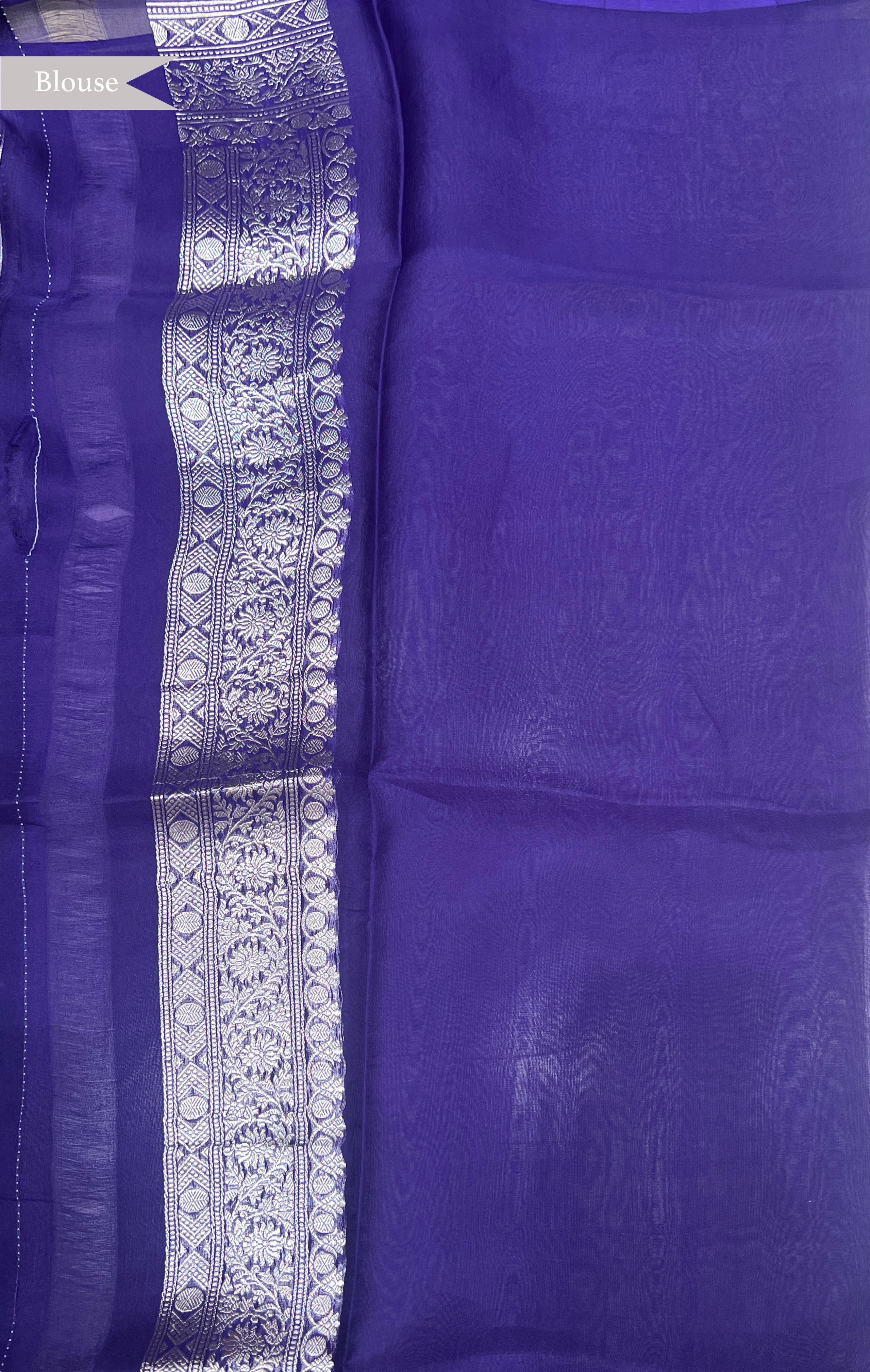 Yellow Kora Silk Banarasi Saree with Zari Butta and Silver Zari Contrast Border