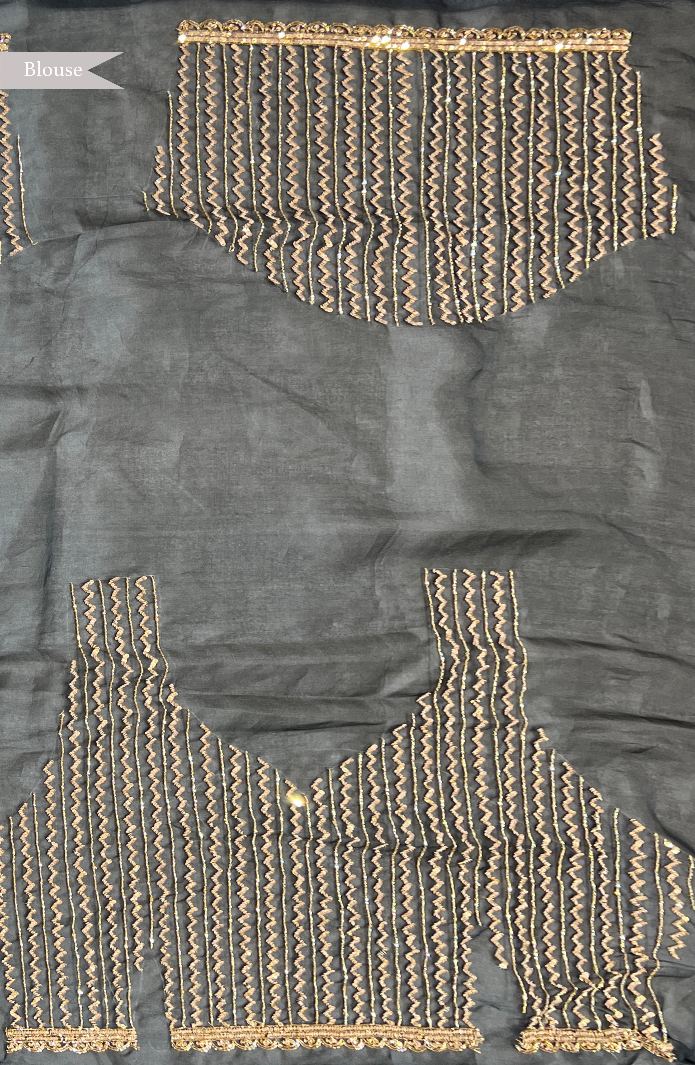 Black Organza Saree