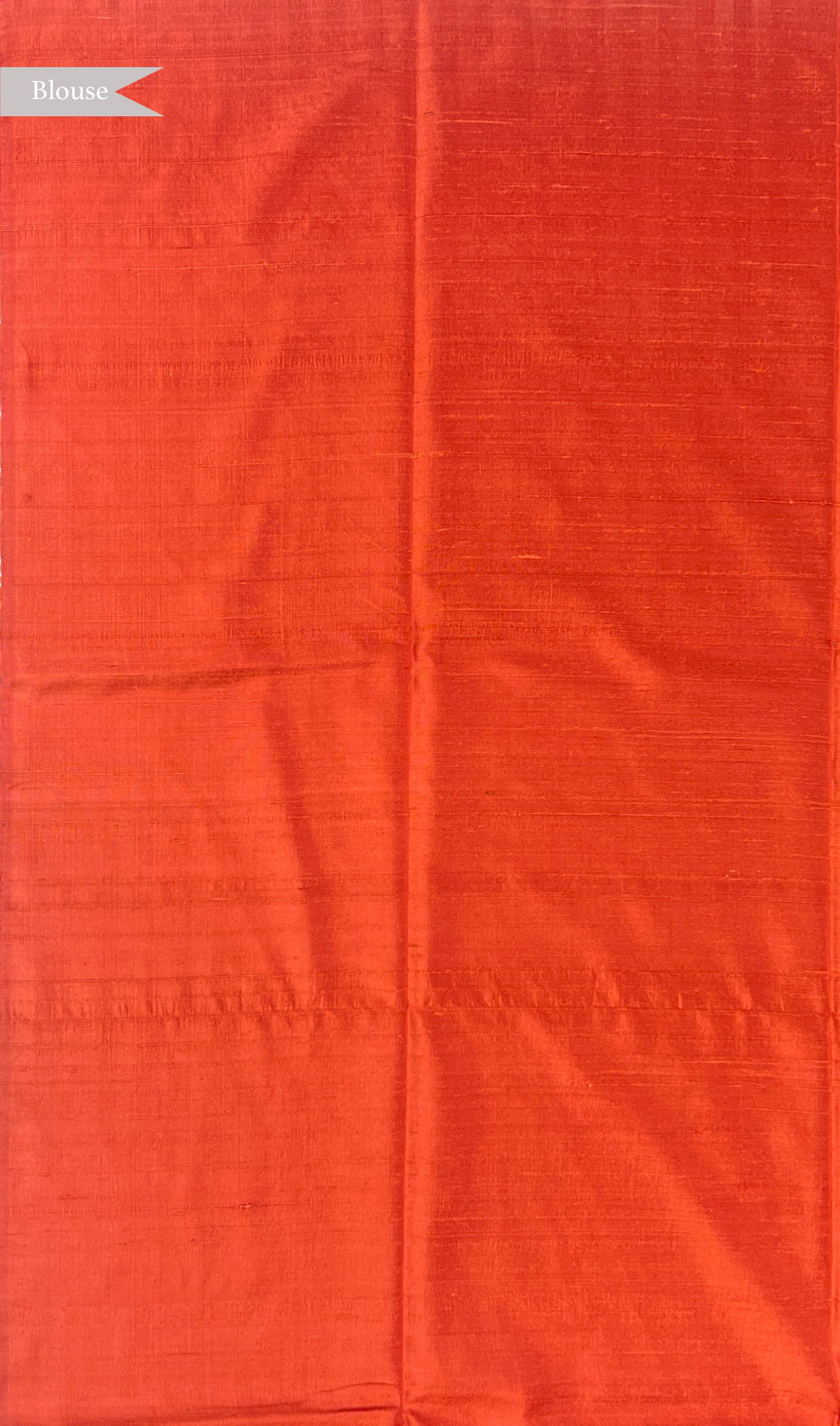 Orange Soft Silk Saree with Round Fancy Butta