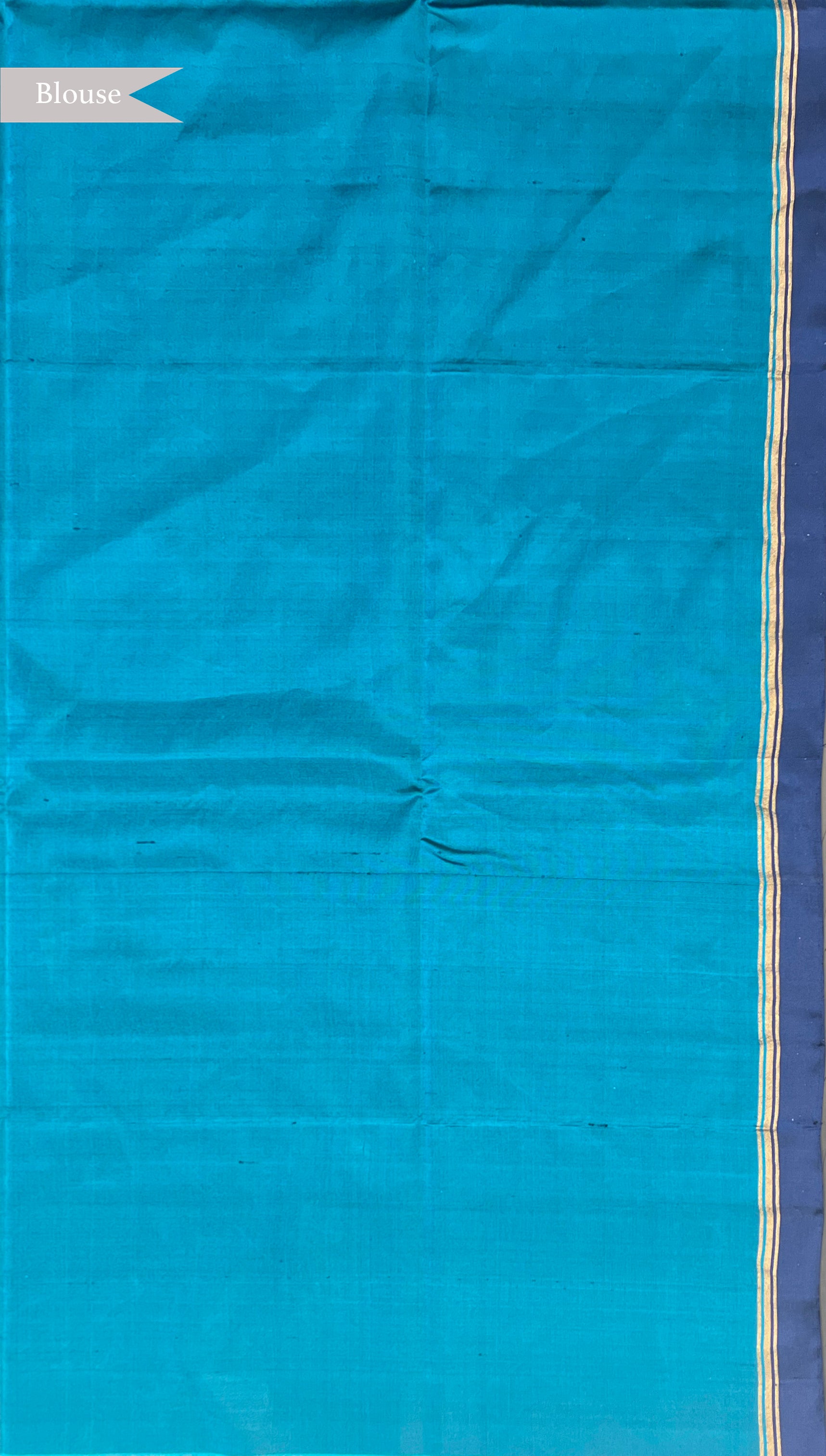 Teal Green Soft Silk Saree with Coin Butti & Contrast Border
